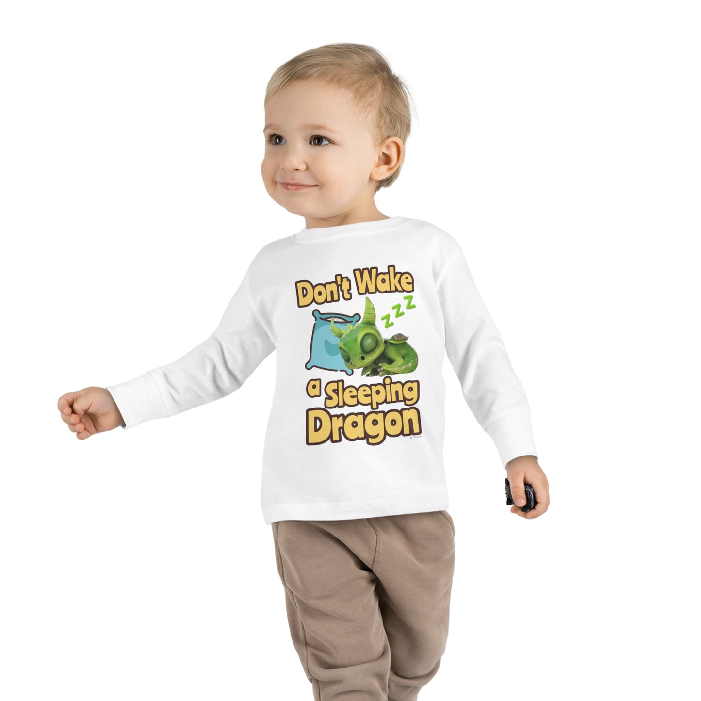 Gaia Don't Wake A Sleeping Dragon Toddler Long Sleeve Shirt