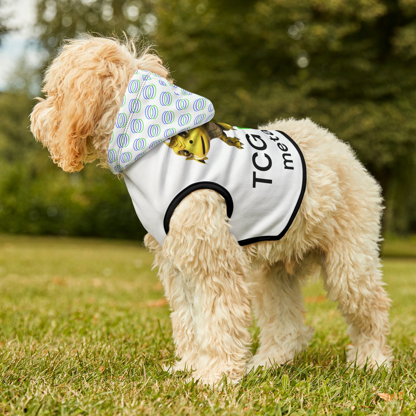 TCG World Metaverse Pet Gear - Phaedra Pet Hoodie for Cats or Dogs (White)