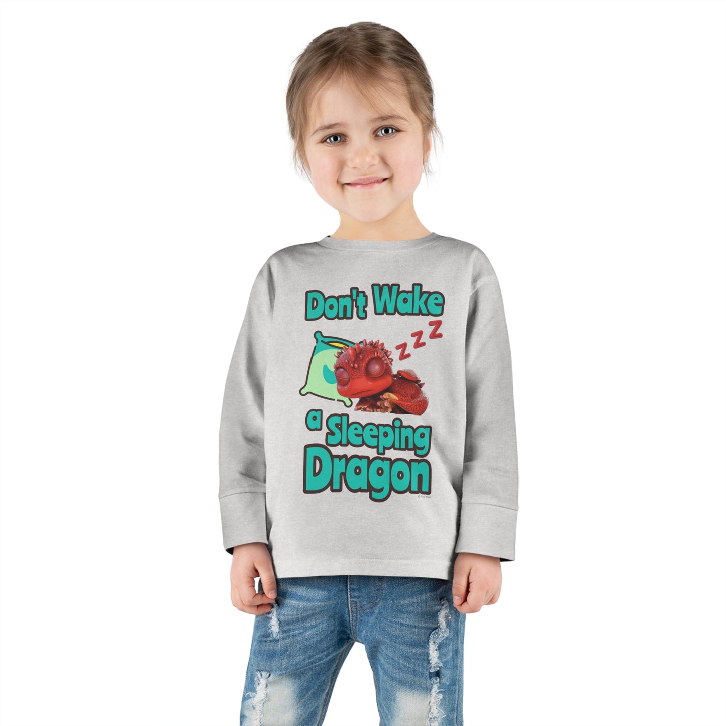 Aifos Don't Wake A Sleeping Dragon Toddler Long Sleeve Shirt