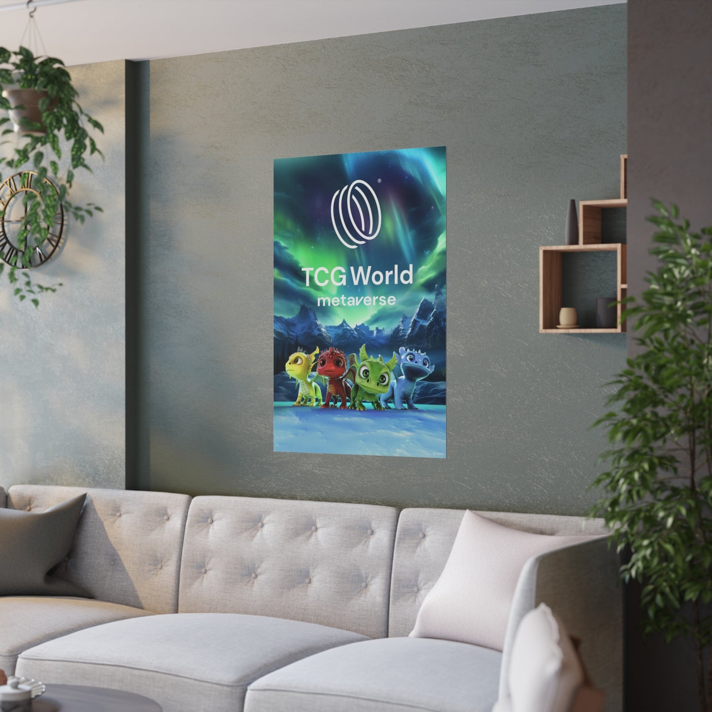 TCG World Baby Dragons Satin Poster (White Logo)