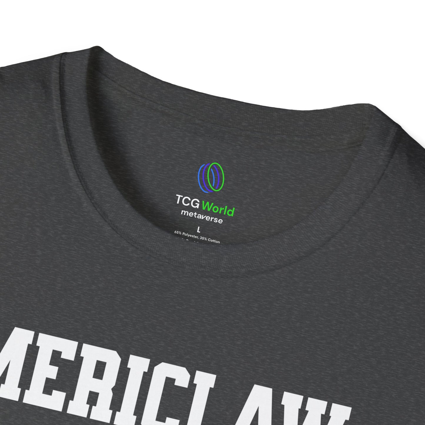 Mericlaw F*ck Yeah - TCG World Metaverse Sprite / American Flag - Unisex Adult Softstyle T-Shirt