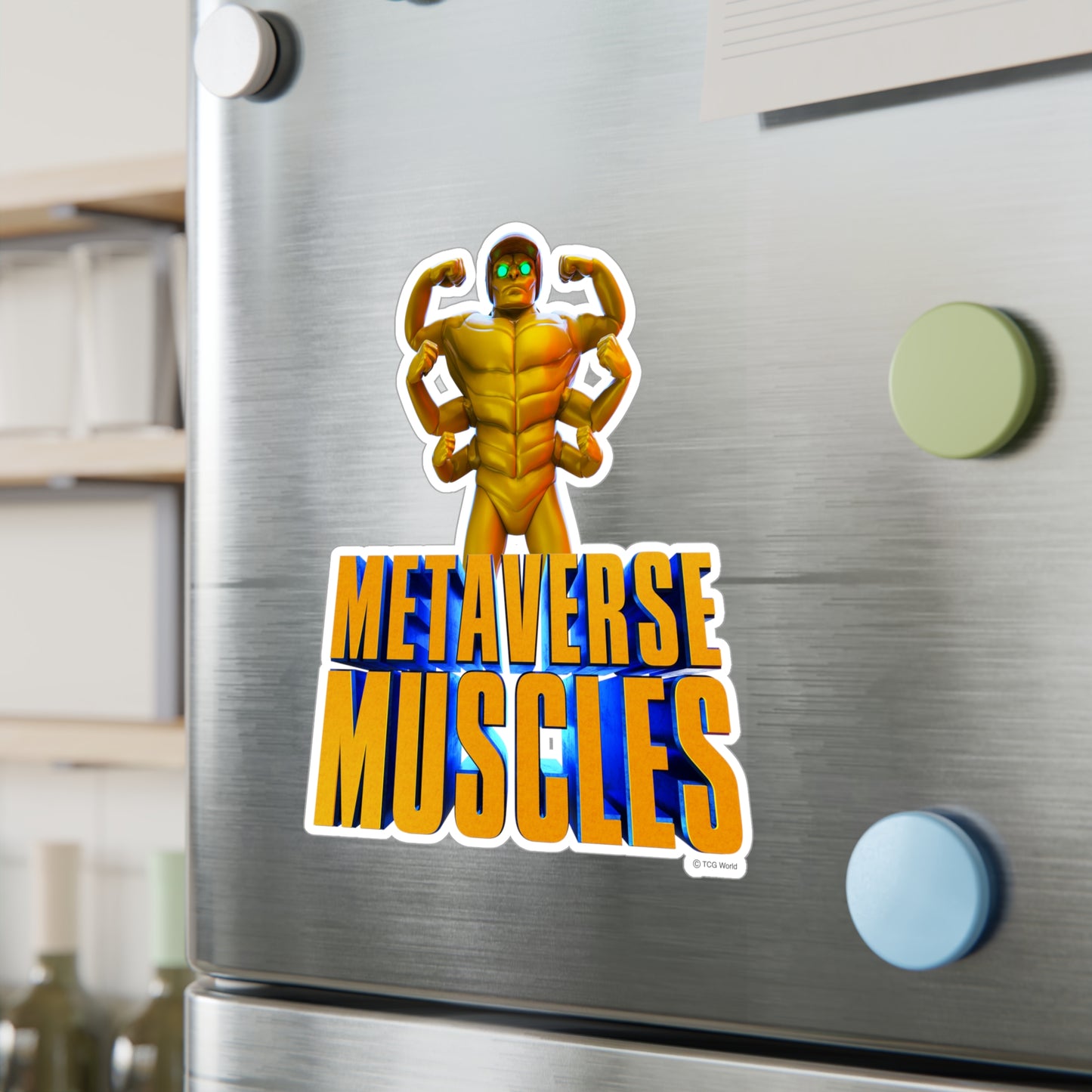 Helmix Metaverse Muscles - TCG World Metaverse Kiss-Cut Vinyl Decal