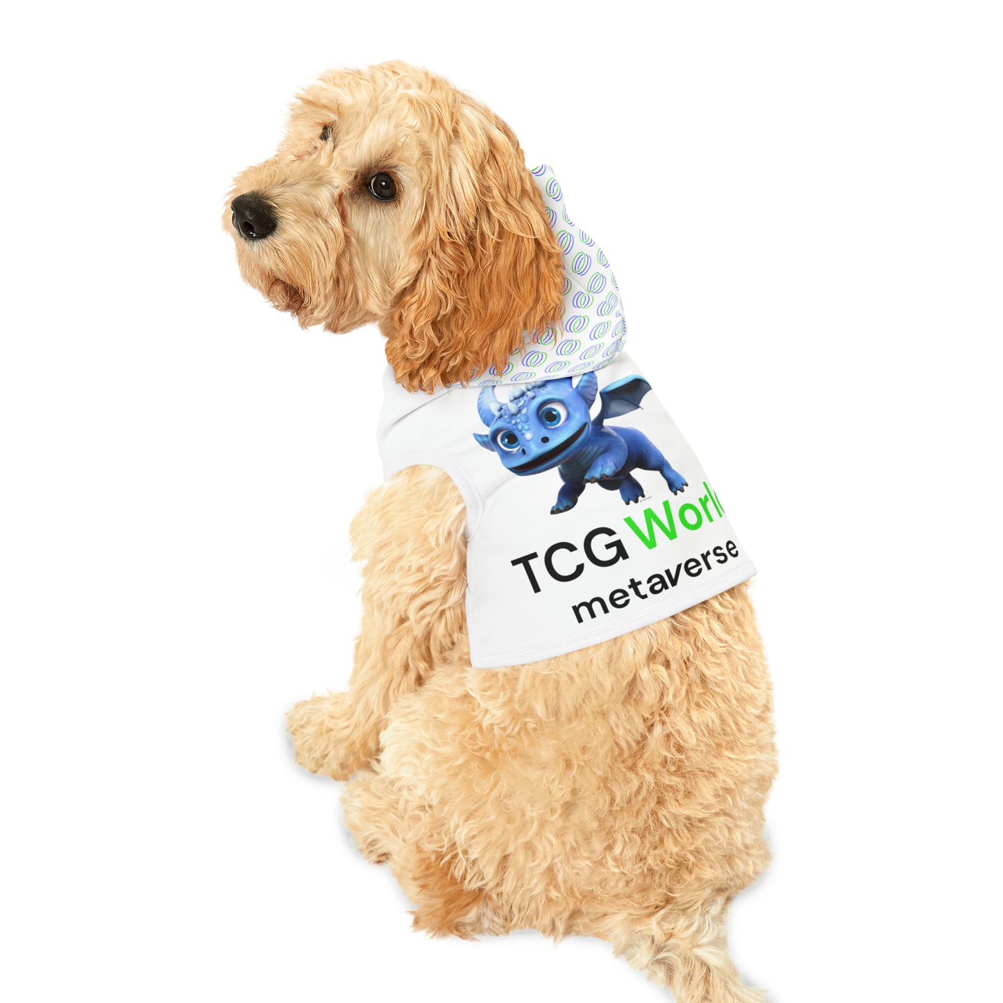 TCG World Metaverse Pet Gear - Boreas Pet Hoodie for Cats or Dogs (White)