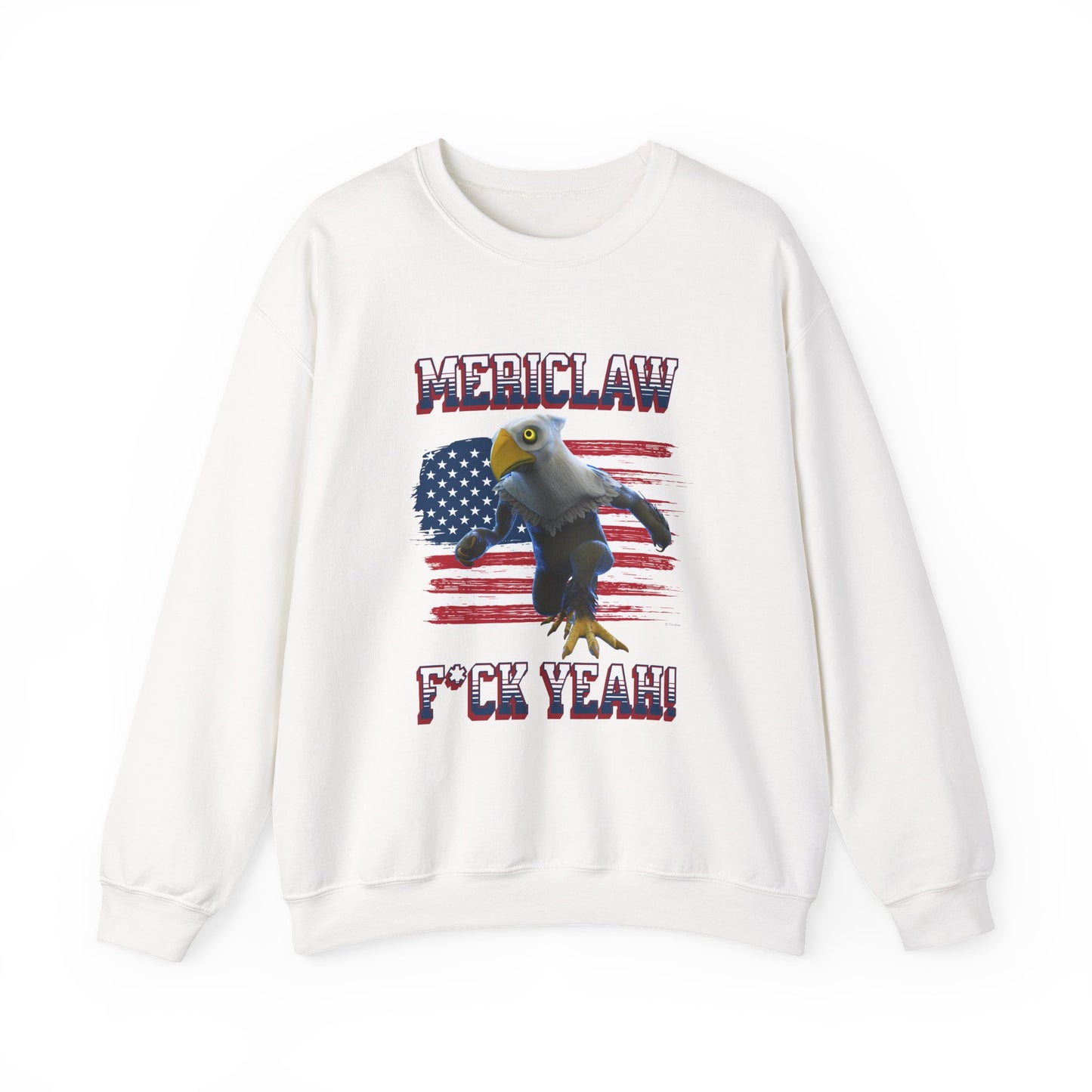 Mericlaw F*ck Yeah (Extra American) - TCG World Metaverse Sprite / American Flag - Adult Unisex Heavy Blend™ Crewneck Sweatshirt