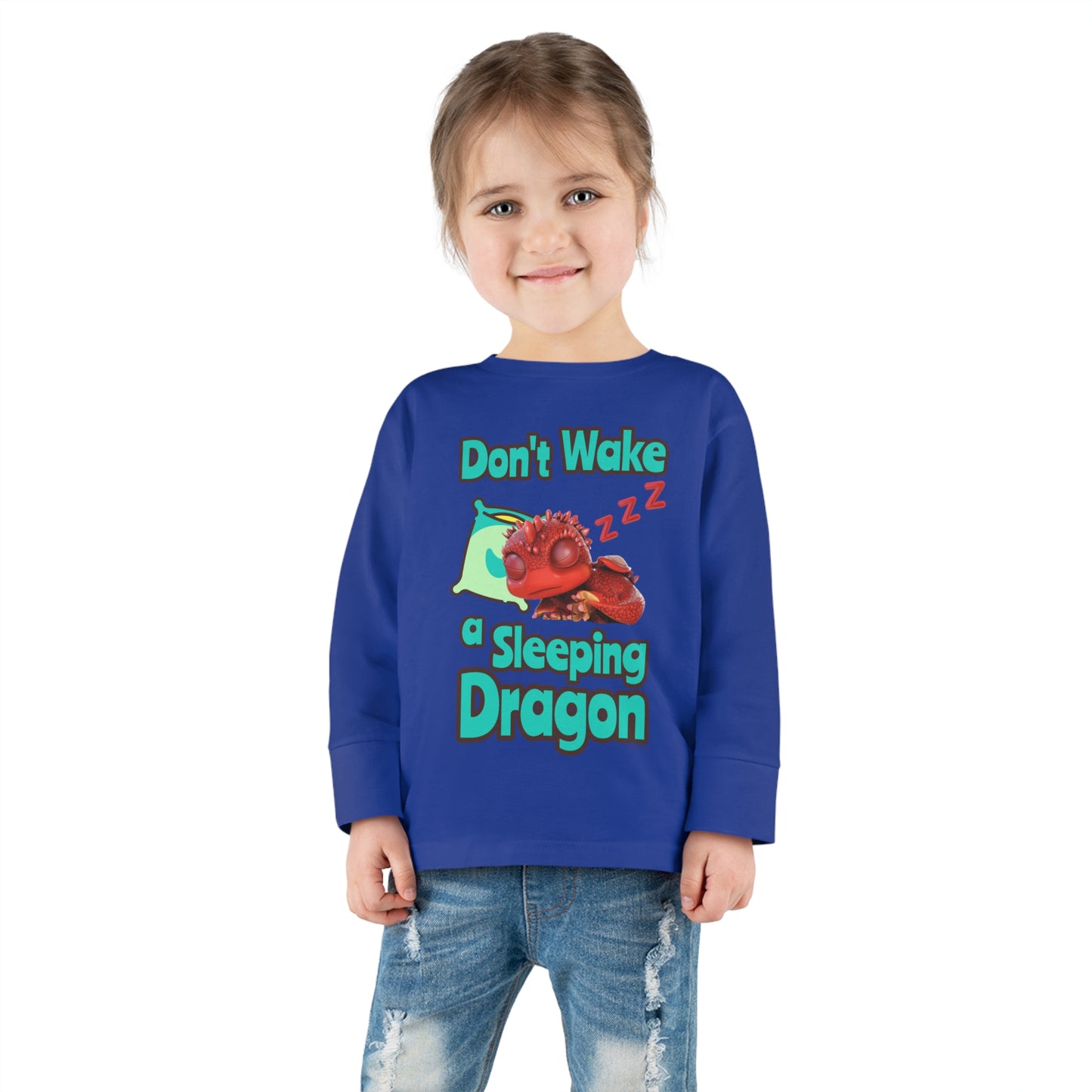 Aifos Don't Wake A Sleeping Dragon Toddler Long Sleeve Shirt