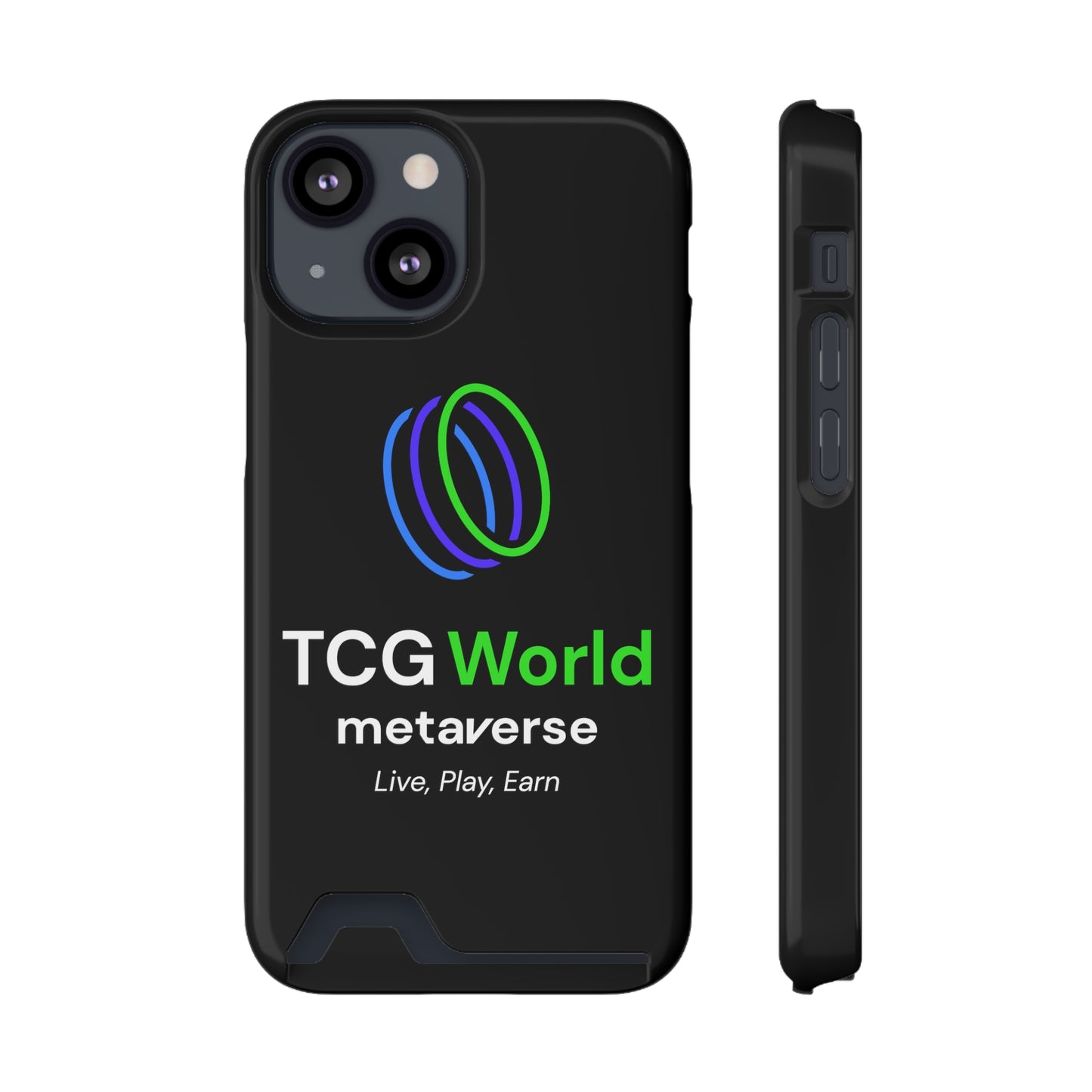 TCG World Metaverse Phone Case With Card Holder - Black (Iphone 13 Models)