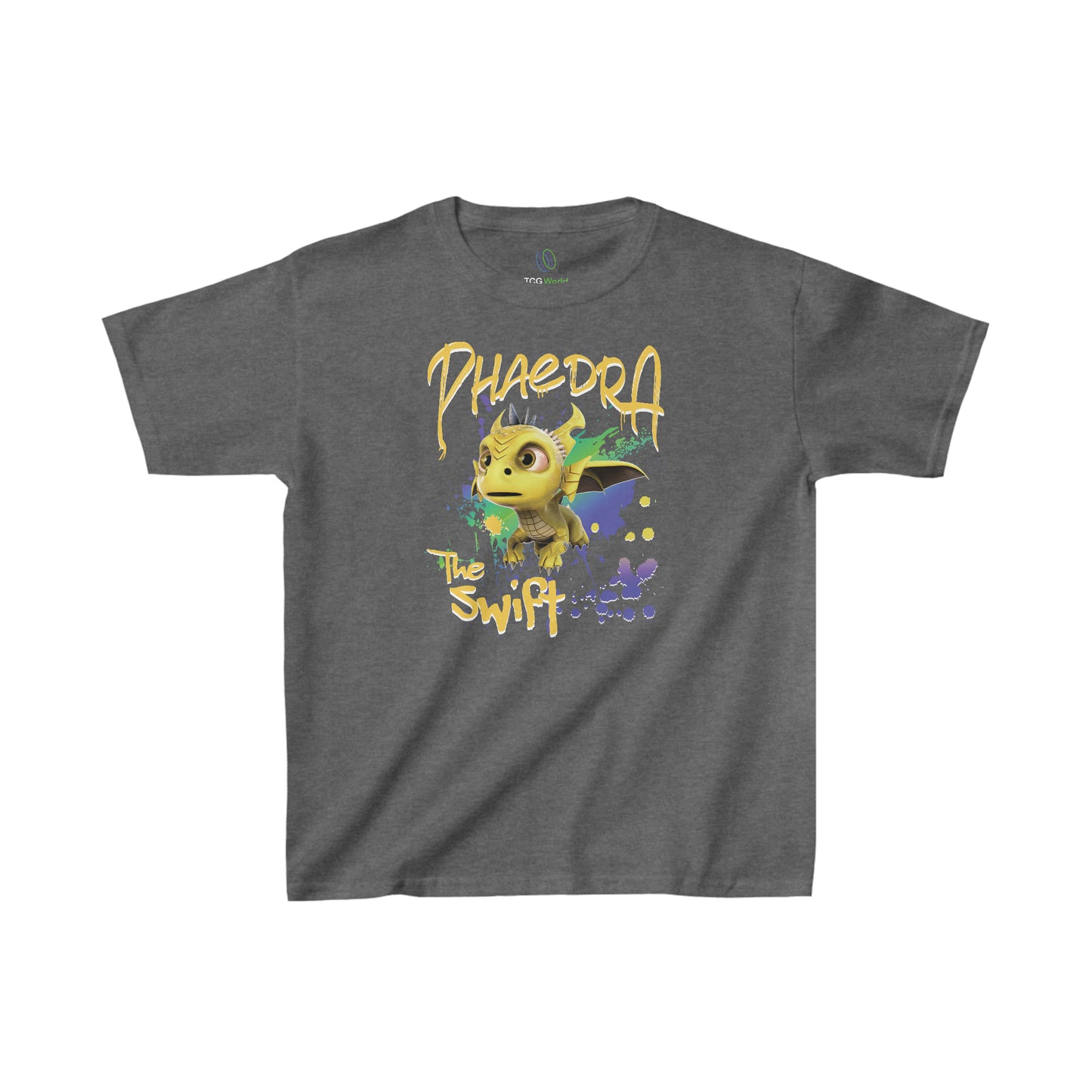 Phaedra The Swift Paint Splatter - Kids Heavy Cotton™ Tee T-Shirt