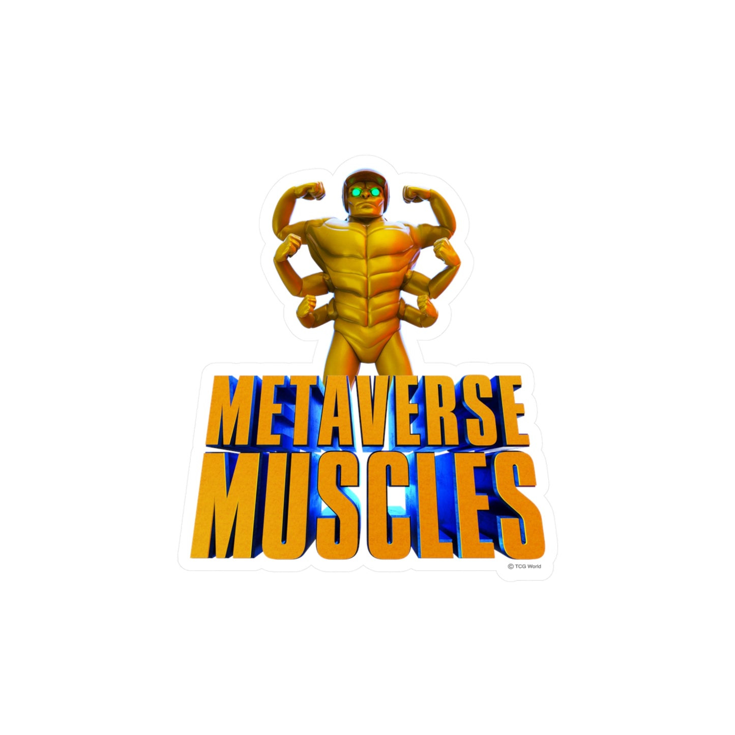 Helmix Metaverse Muscles - TCG World Metaverse Kiss-Cut Vinyl Decal