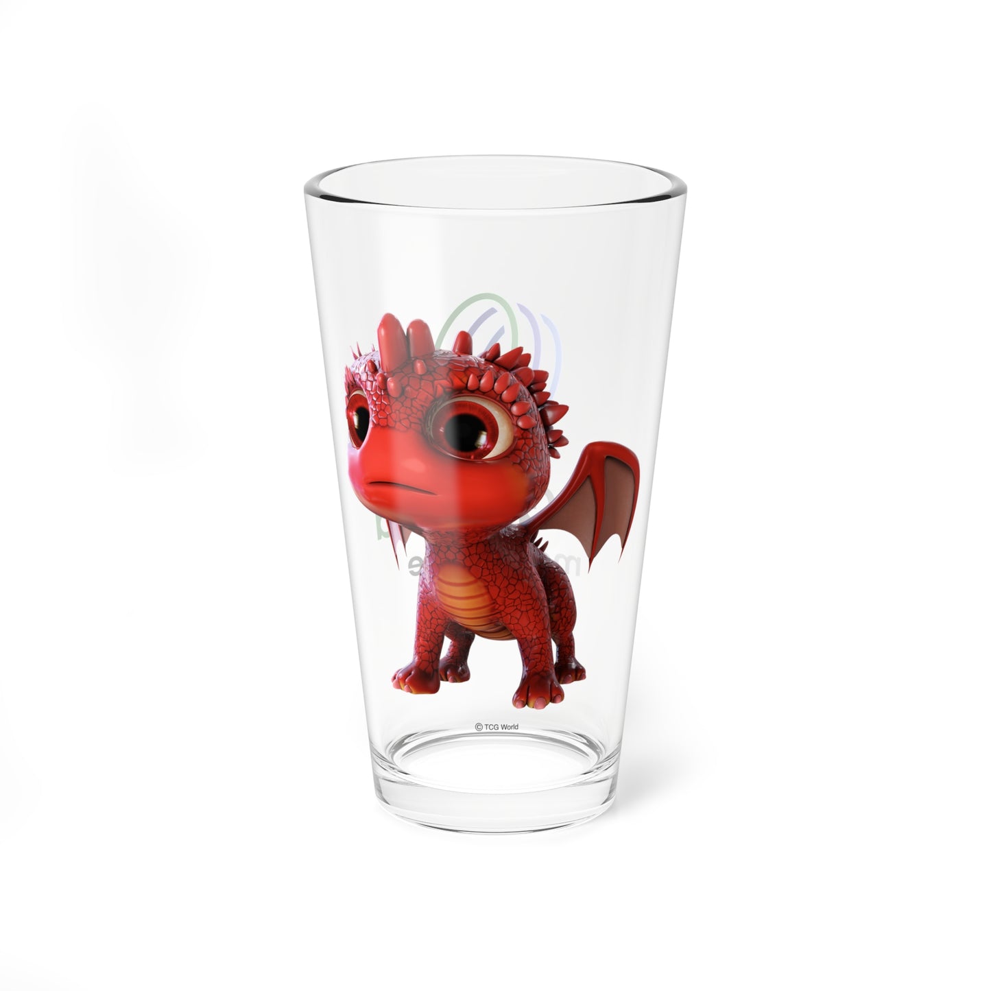 Aifos the Adorable Baby Dragon - TCG World Metaverse Tall Serving Glass, 16oz