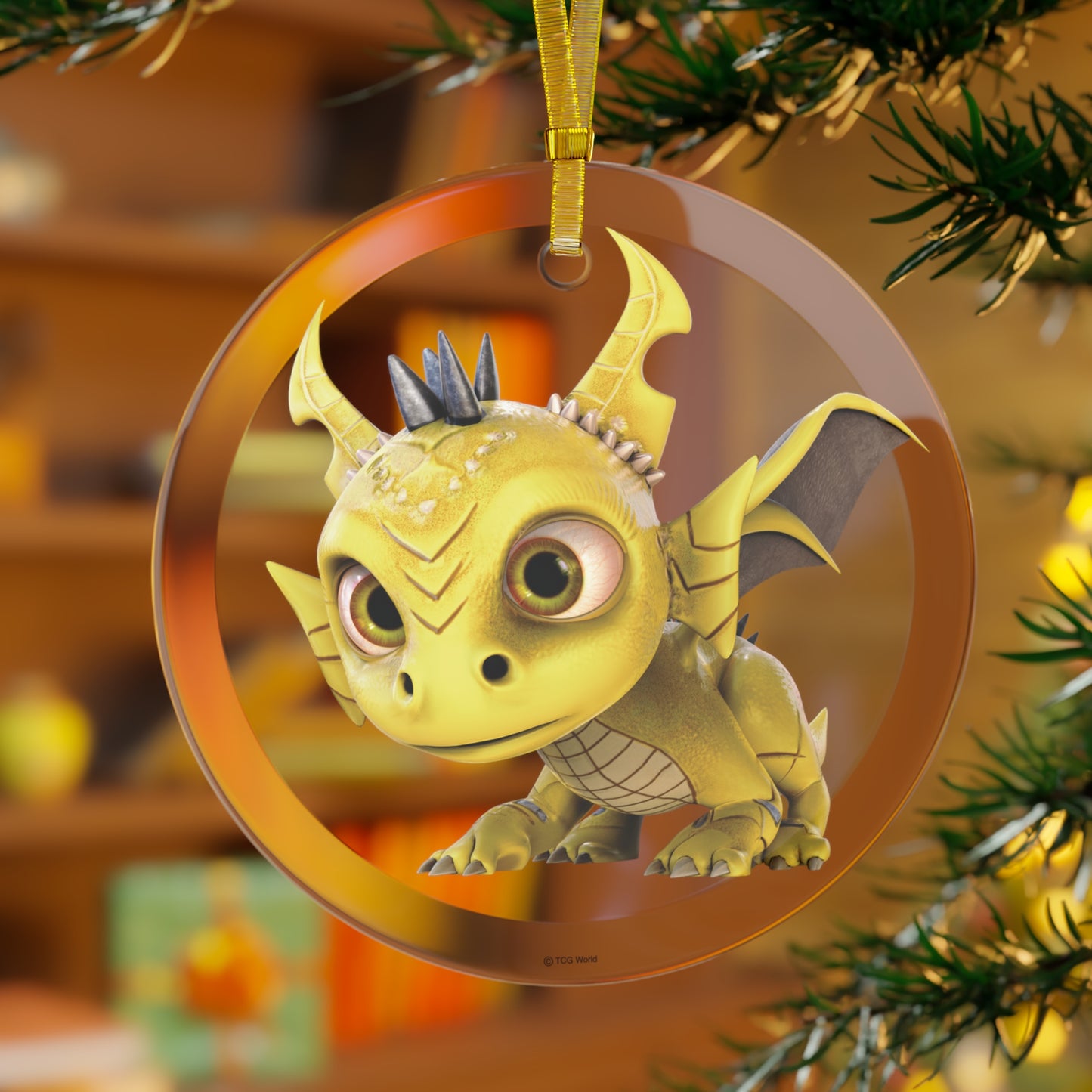 Baby Phaedra Dragon Glass Ornament