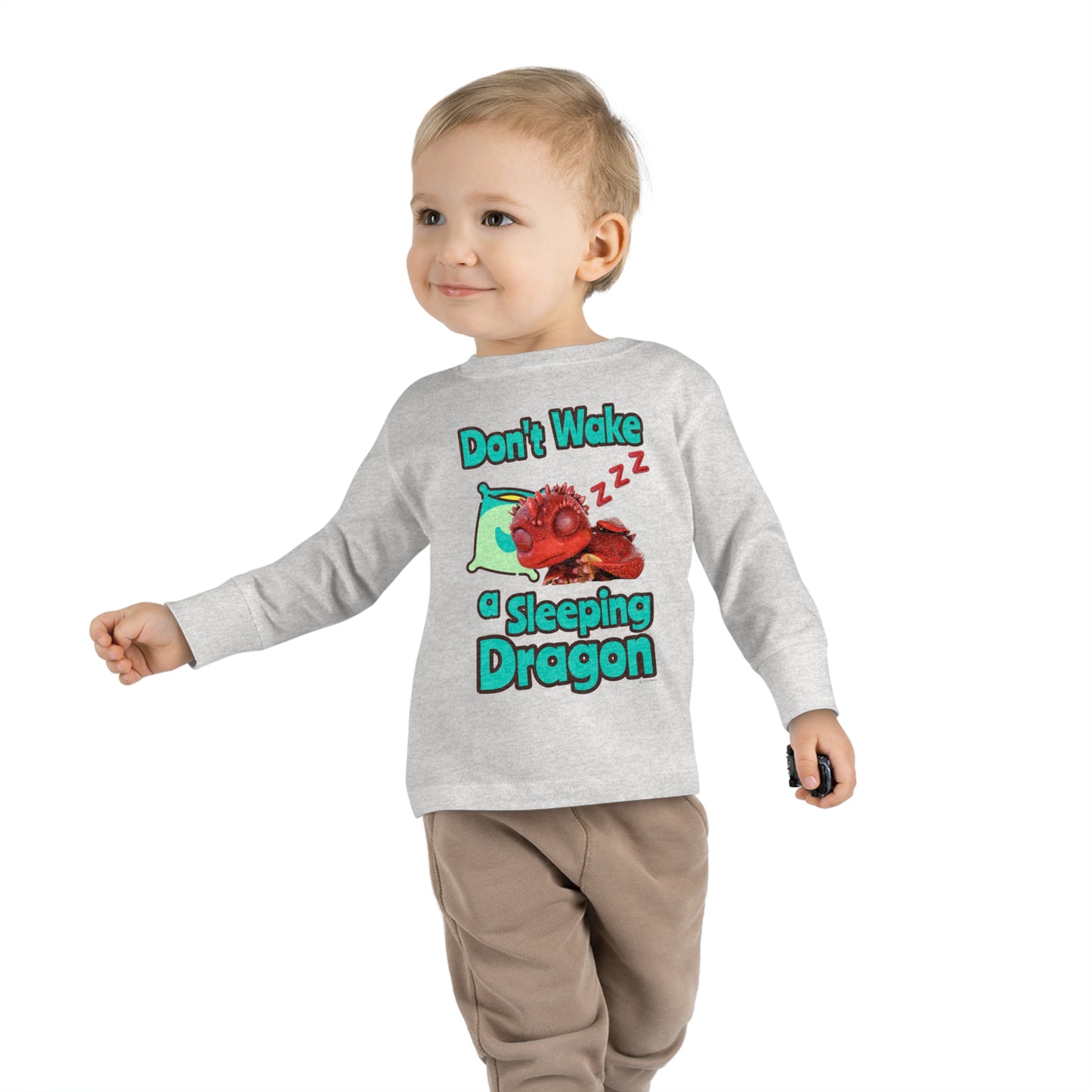 Aifos Don't Wake A Sleeping Dragon Toddler Long Sleeve Shirt