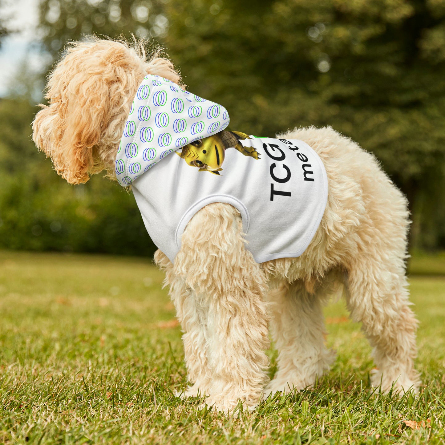 TCG World Metaverse Pet Gear - Phaedra Pet Hoodie for Cats or Dogs (White)