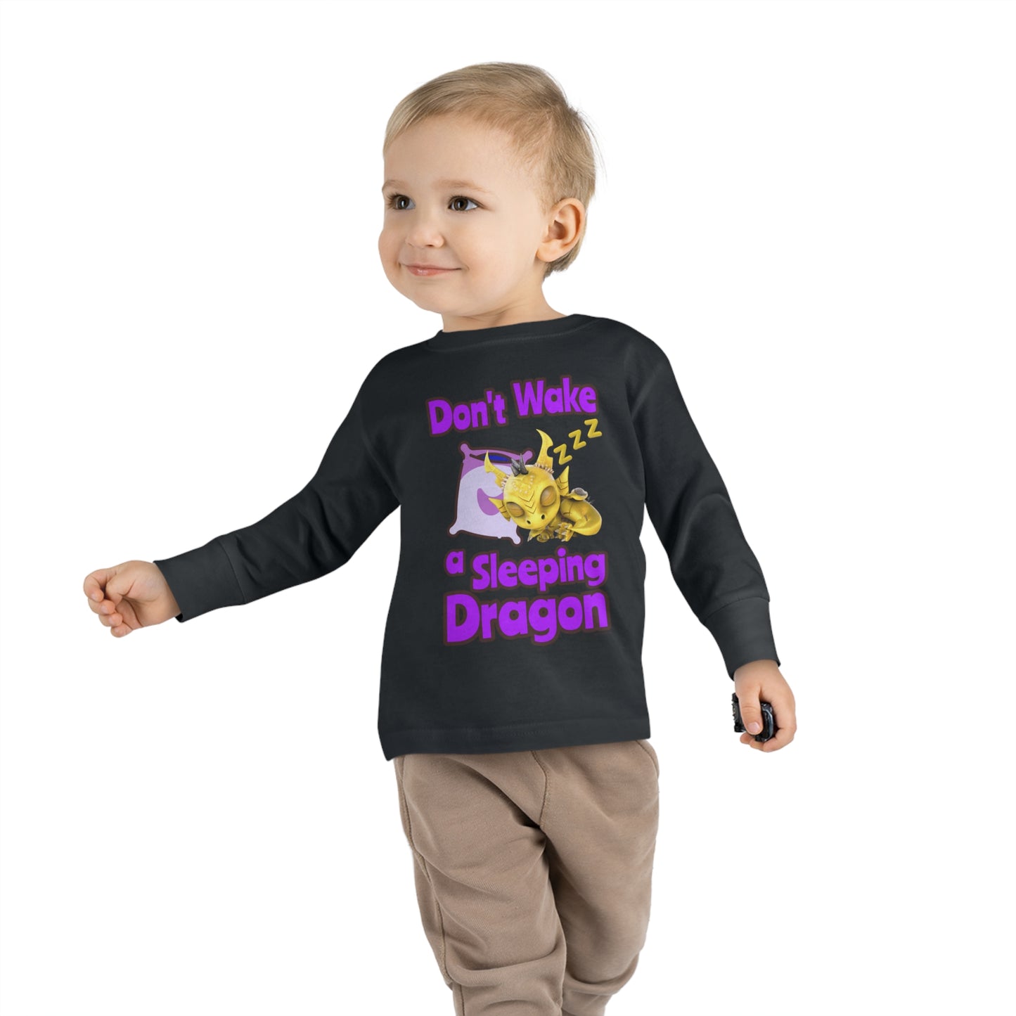 Phaedra Don't Wake A Sleeping Dragon Toddler Long Sleeve Shirt