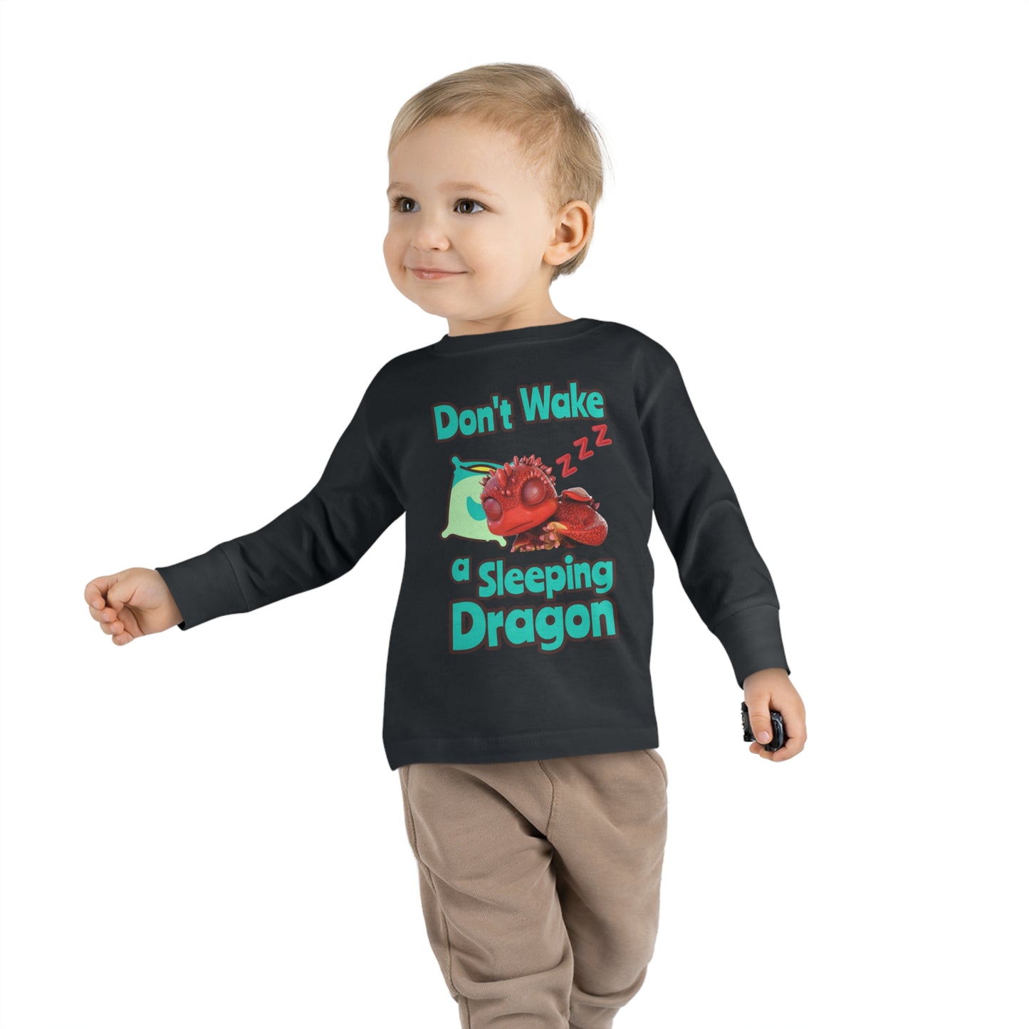 Aifos Don't Wake A Sleeping Dragon Toddler Long Sleeve Shirt