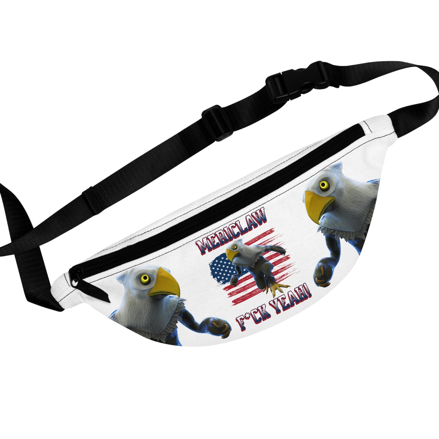Mericlaw F*ck Yeah (Extra American) - TCG World Metaverse Sprite / American Flag Fanny Pack - White