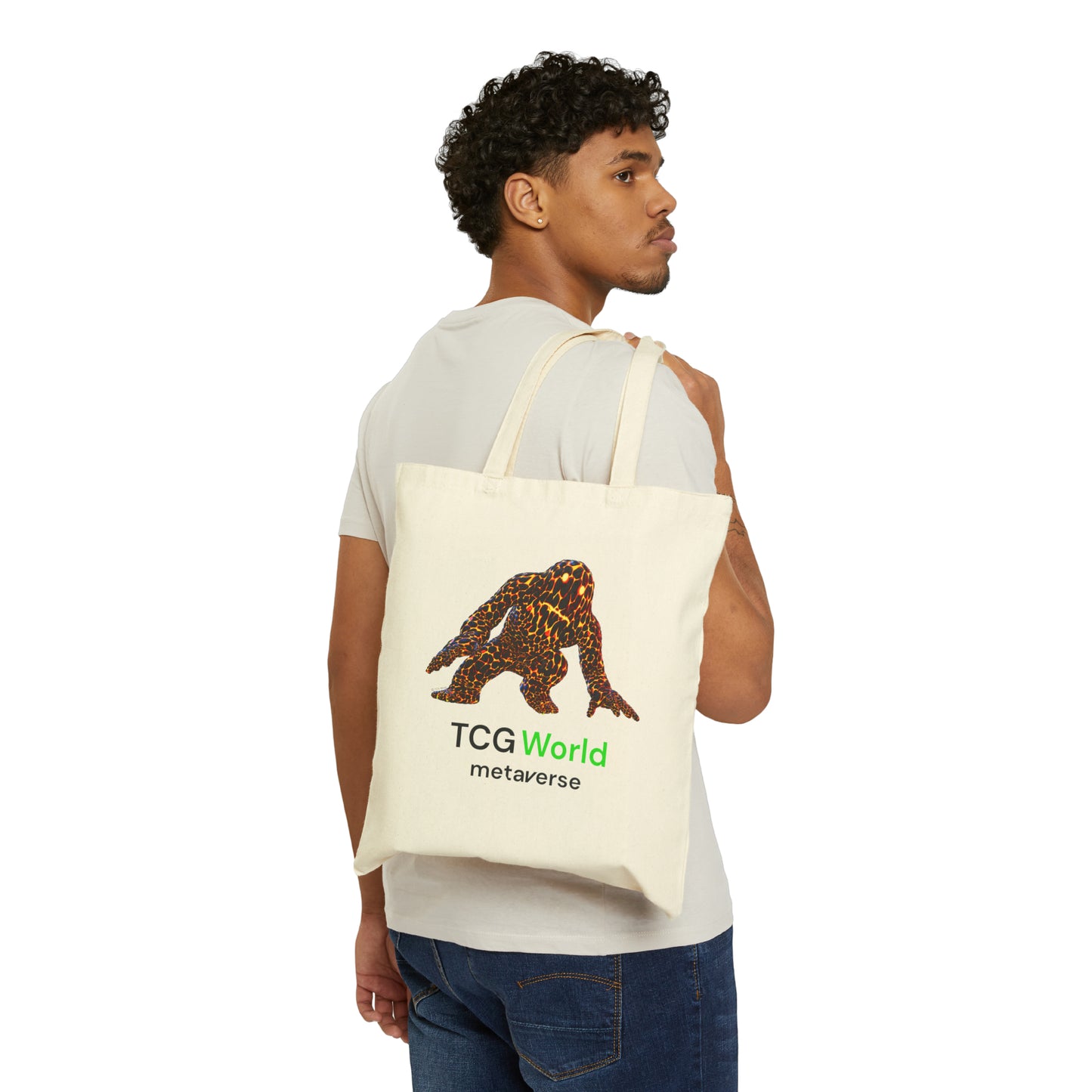 Lava Man - TCG World Metaverse Sprite Canvas Tote Bag