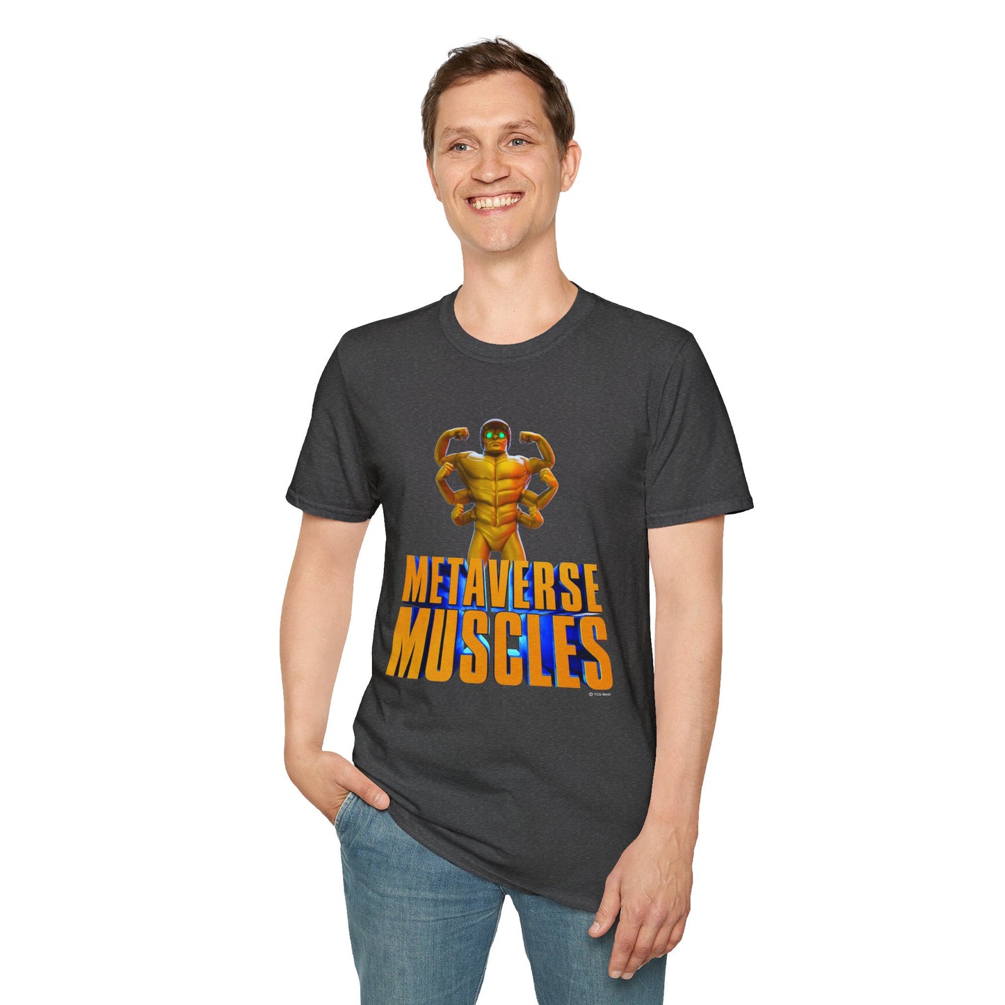 Helmix Metaverse Muscles - TCG World Metaverse Unisex Adult Softstyle T-Shirt