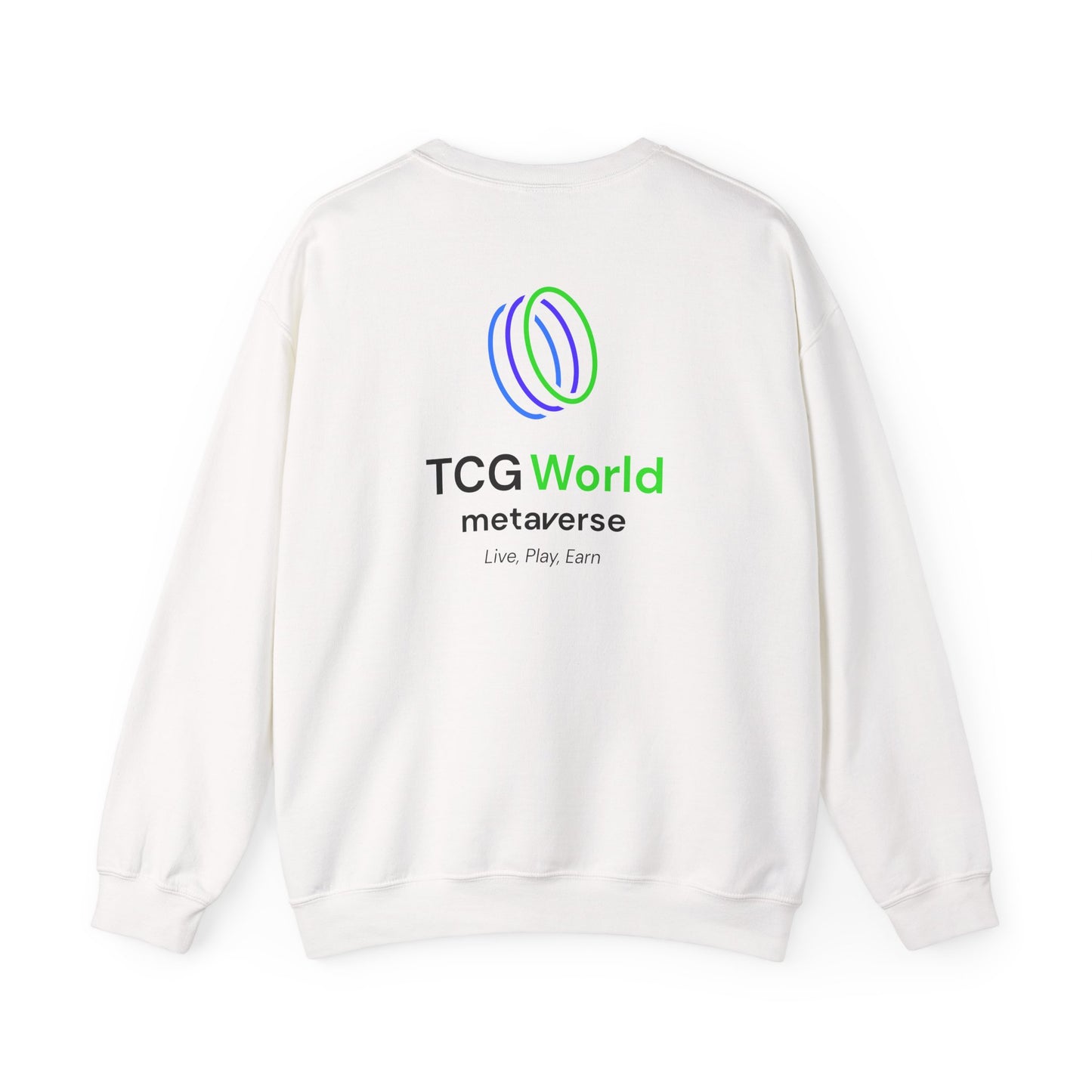 Mericlaw F*ck Yeah (Extra American) - TCG World Metaverse Sprite / American Flag - Adult Unisex Heavy Blend™ Crewneck Sweatshirt