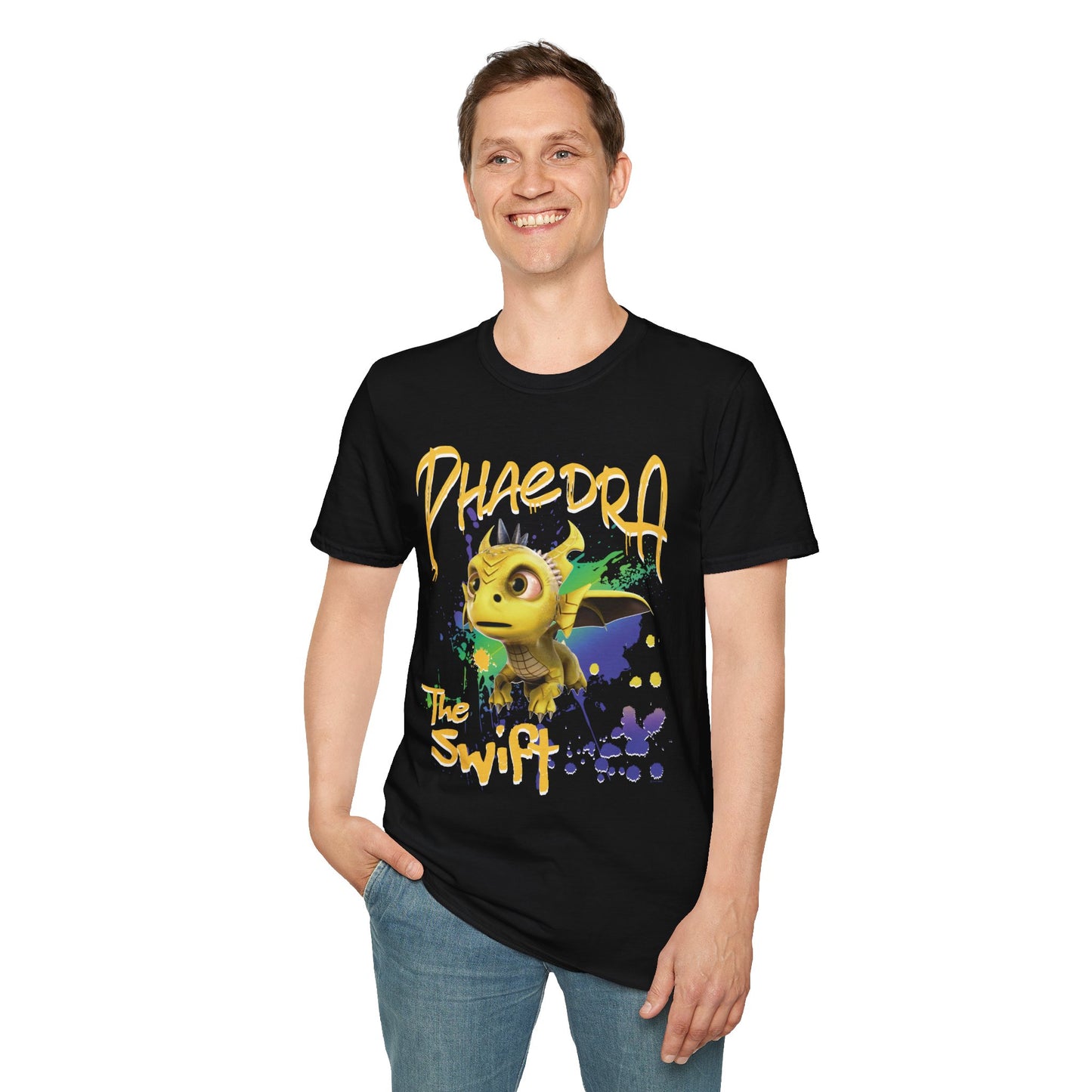 Phaedra The Swift - Paint Splatter Unisex Adult Softstyle T-Shirt
