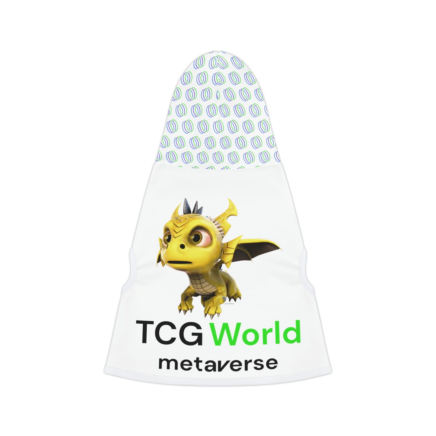 TCG World Metaverse Pet Gear - Phaedra Pet Hoodie for Cats or Dogs (White)