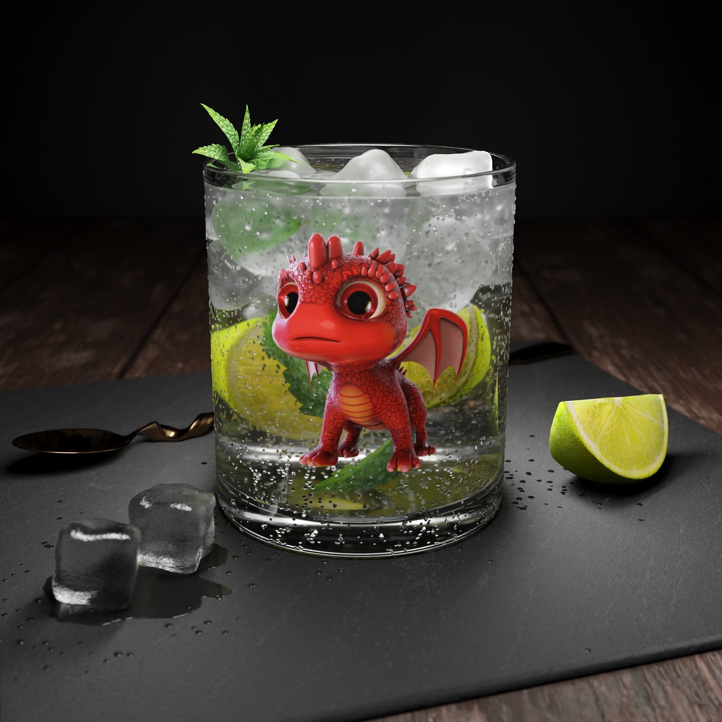Aifos the Goddess TCG World Metaverse Bar Glass, 10oz
