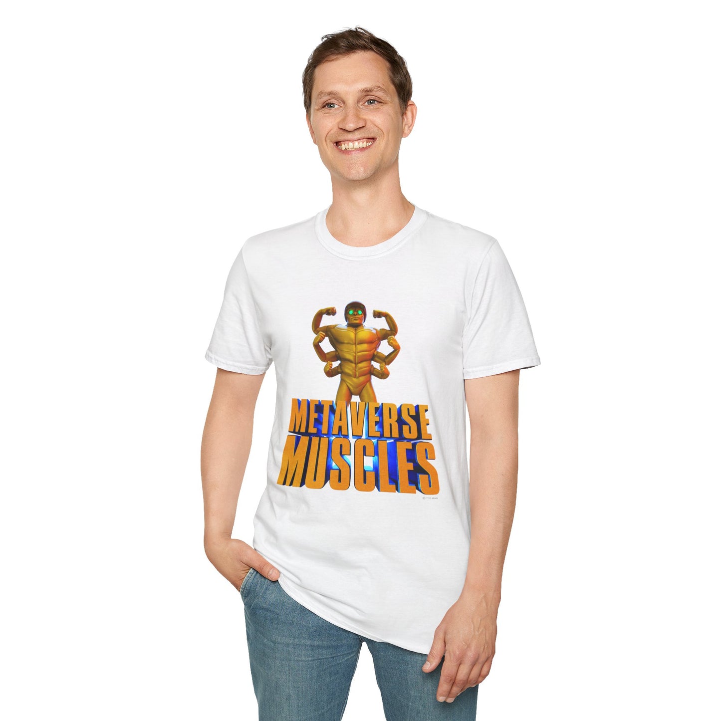Helmix Metaverse Muscles - TCG World Metaverse Unisex Adult Softstyle T-Shirt