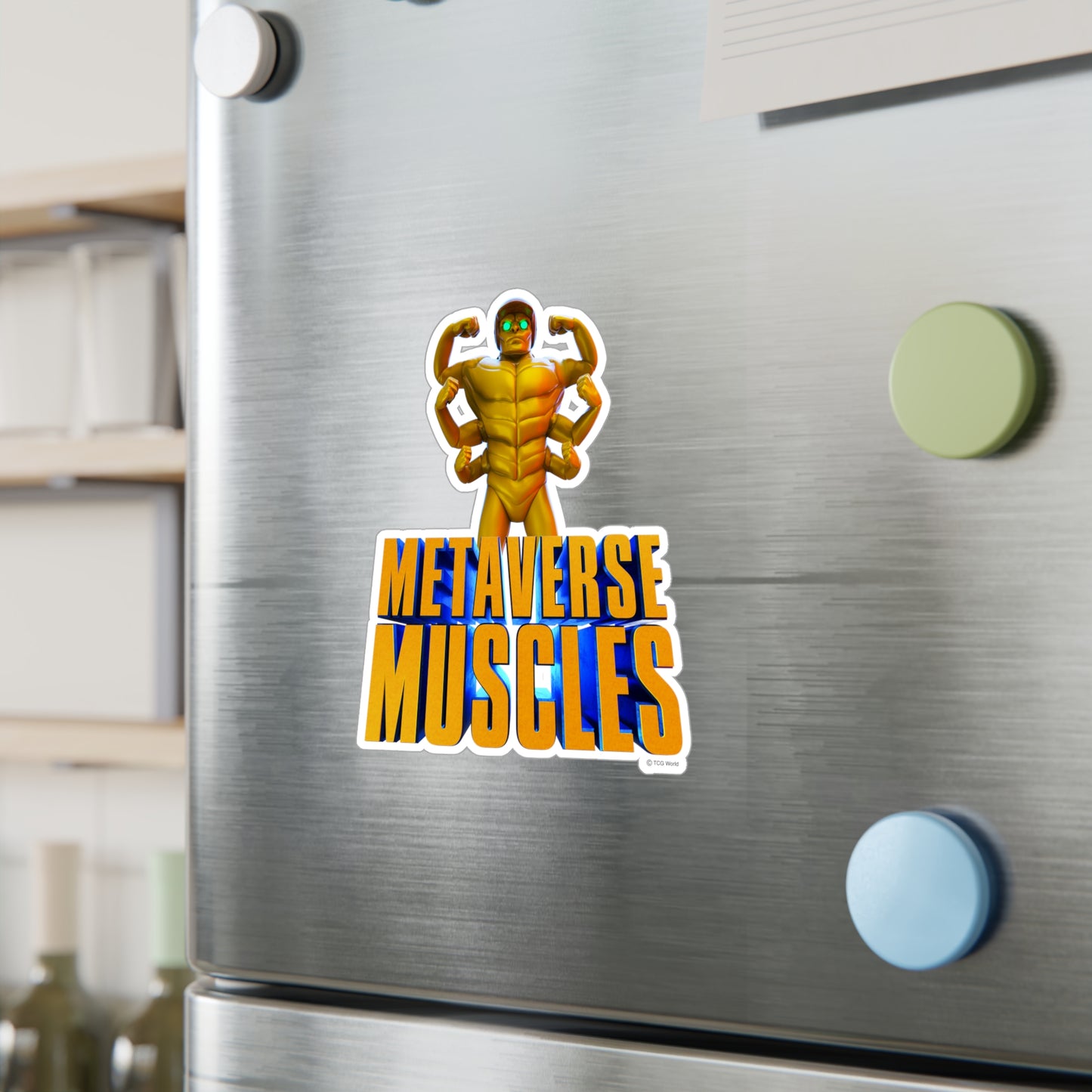 Helmix Metaverse Muscles - TCG World Metaverse Kiss-Cut Vinyl Decal
