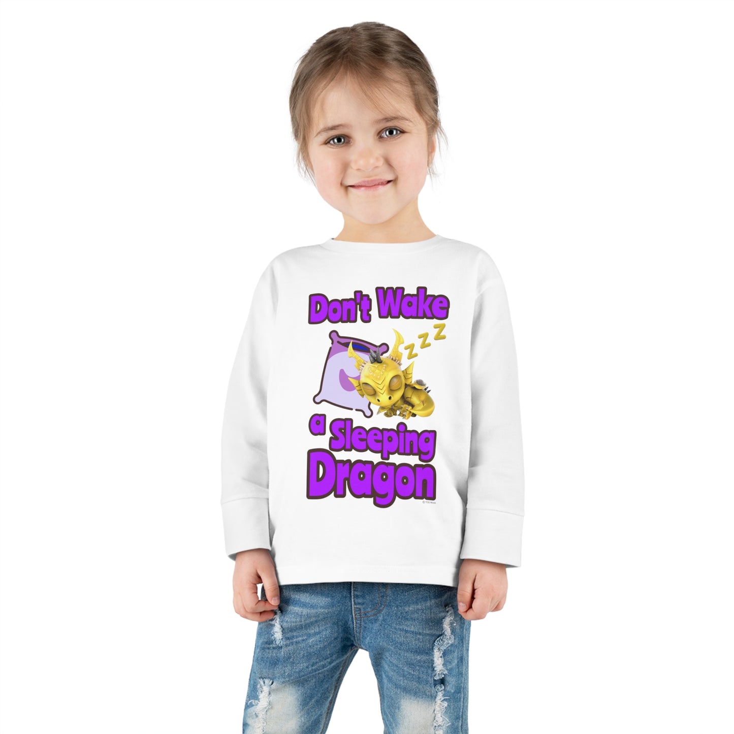 Phaedra Don't Wake A Sleeping Dragon Toddler Long Sleeve Shirt