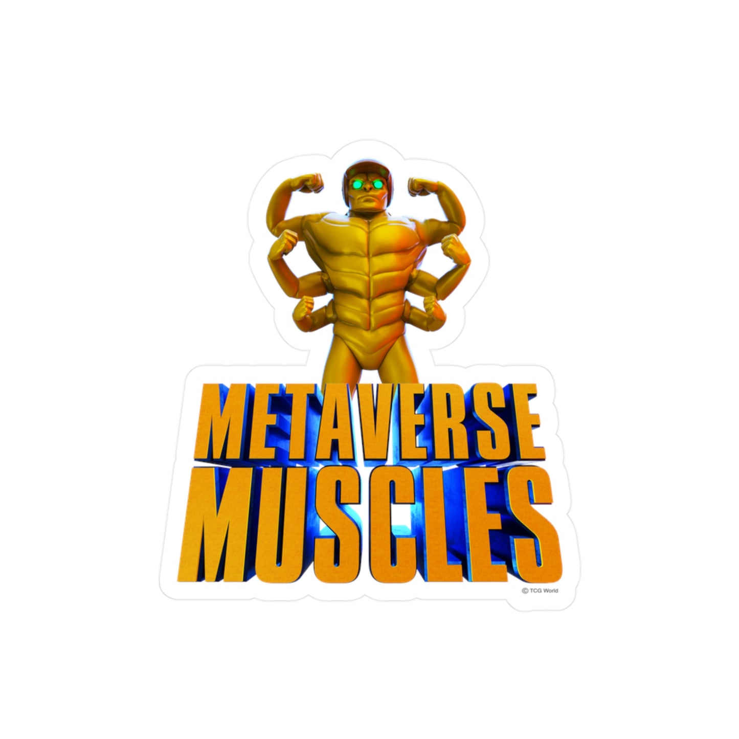 Helmix Metaverse Muscles - TCG World Metaverse Kiss-Cut Vinyl Decal