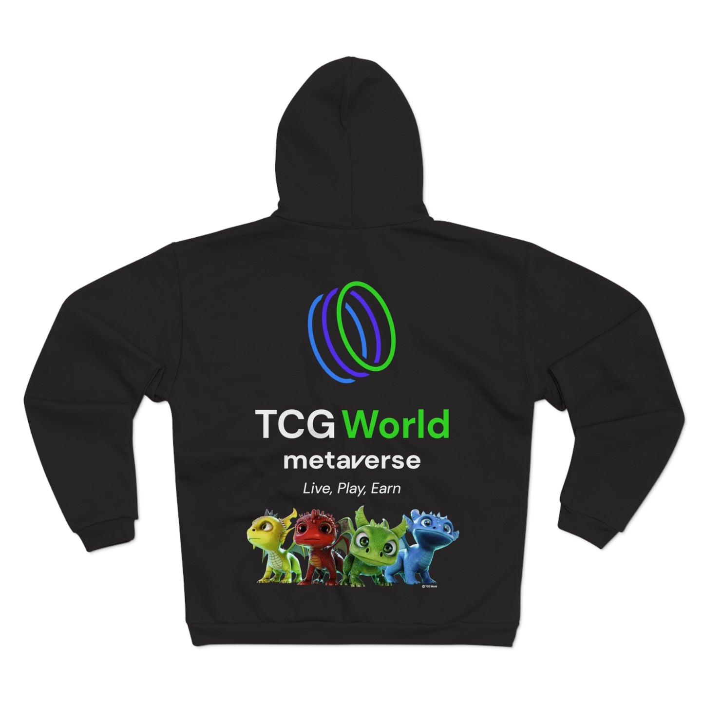 TCG World Metaverse Baby Dragons Unisex Hooded Zip Up Sweatshirt Hoodie