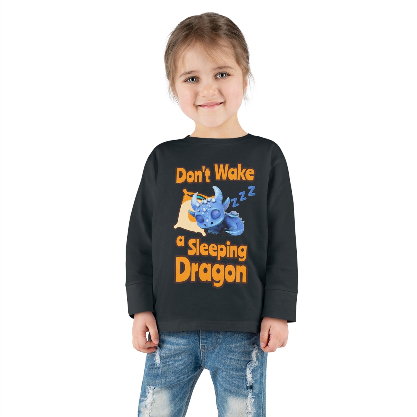 Boreas Don't Wake A Sleeping Dragon Toddler Long Sleeve Shirt