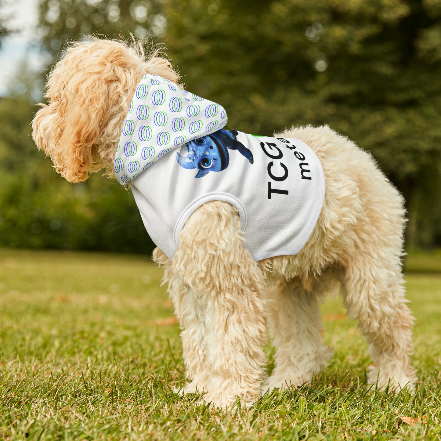 TCG World Metaverse Pet Gear - Boreas Pet Hoodie for Cats or Dogs (White)