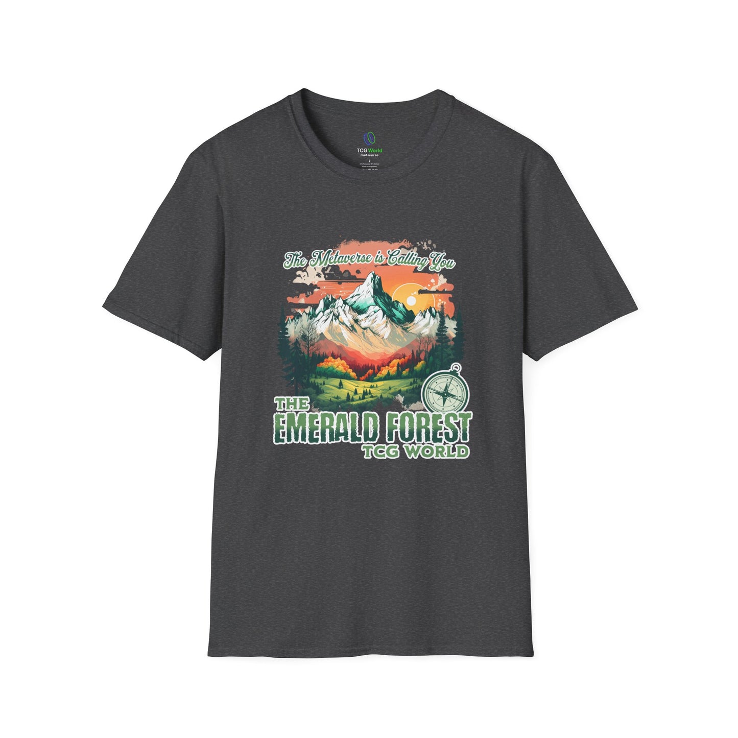 The Emerald Forest - The Metaverse Is Calling You - TCG World Unisex Adult Softstyle T-Shirt