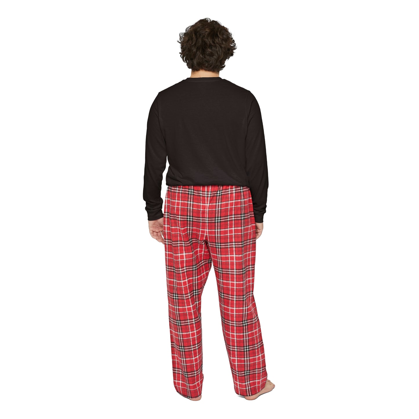 Patriotic American Eagle Sprite In Front of American Flag - Men's Long Sleeve Pajama Set (Mericlaw, TCG World)