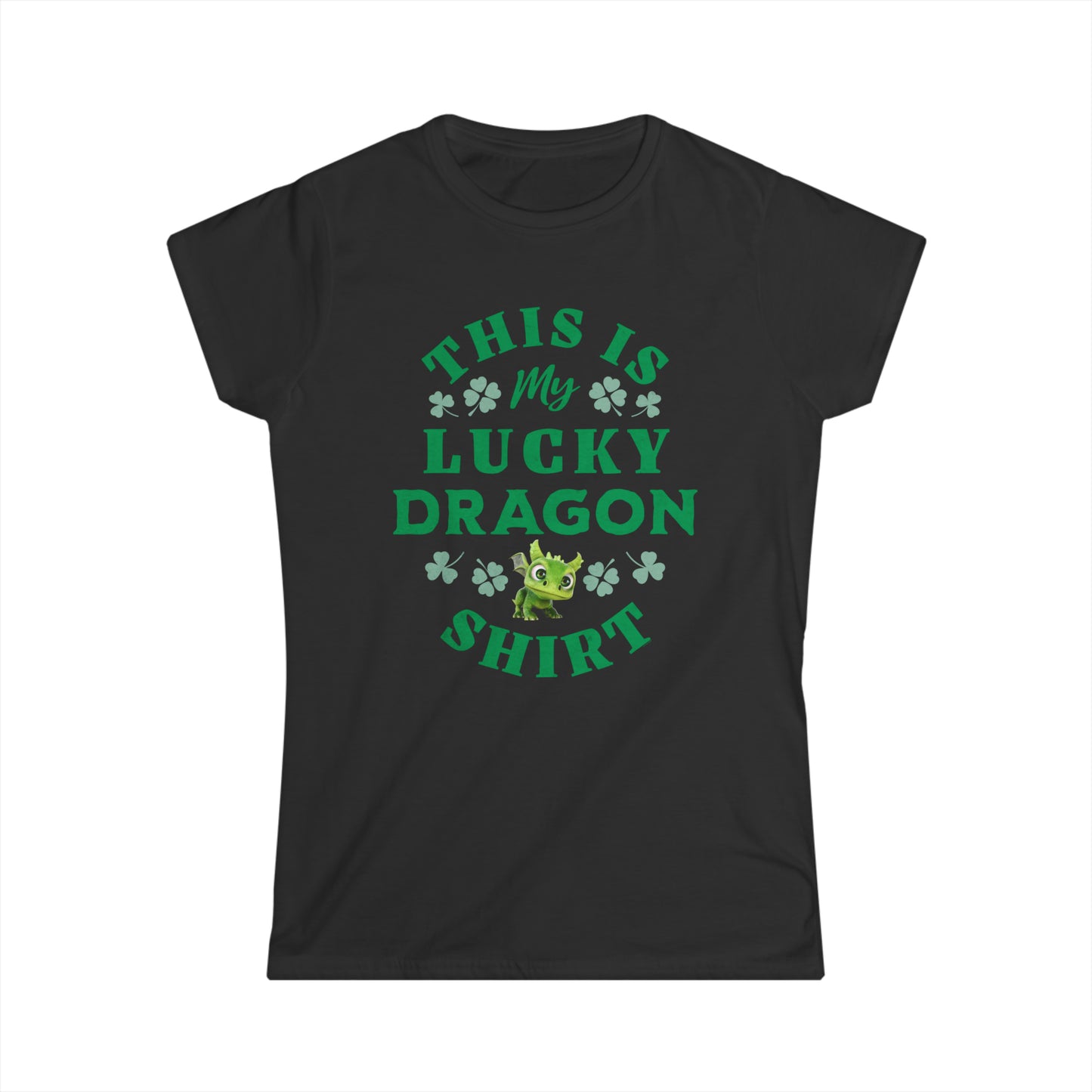 This Is My Lucky Dragon Shirt Gaia Saint Patrick's Day - Women's Softstyle Tee T-Shirt