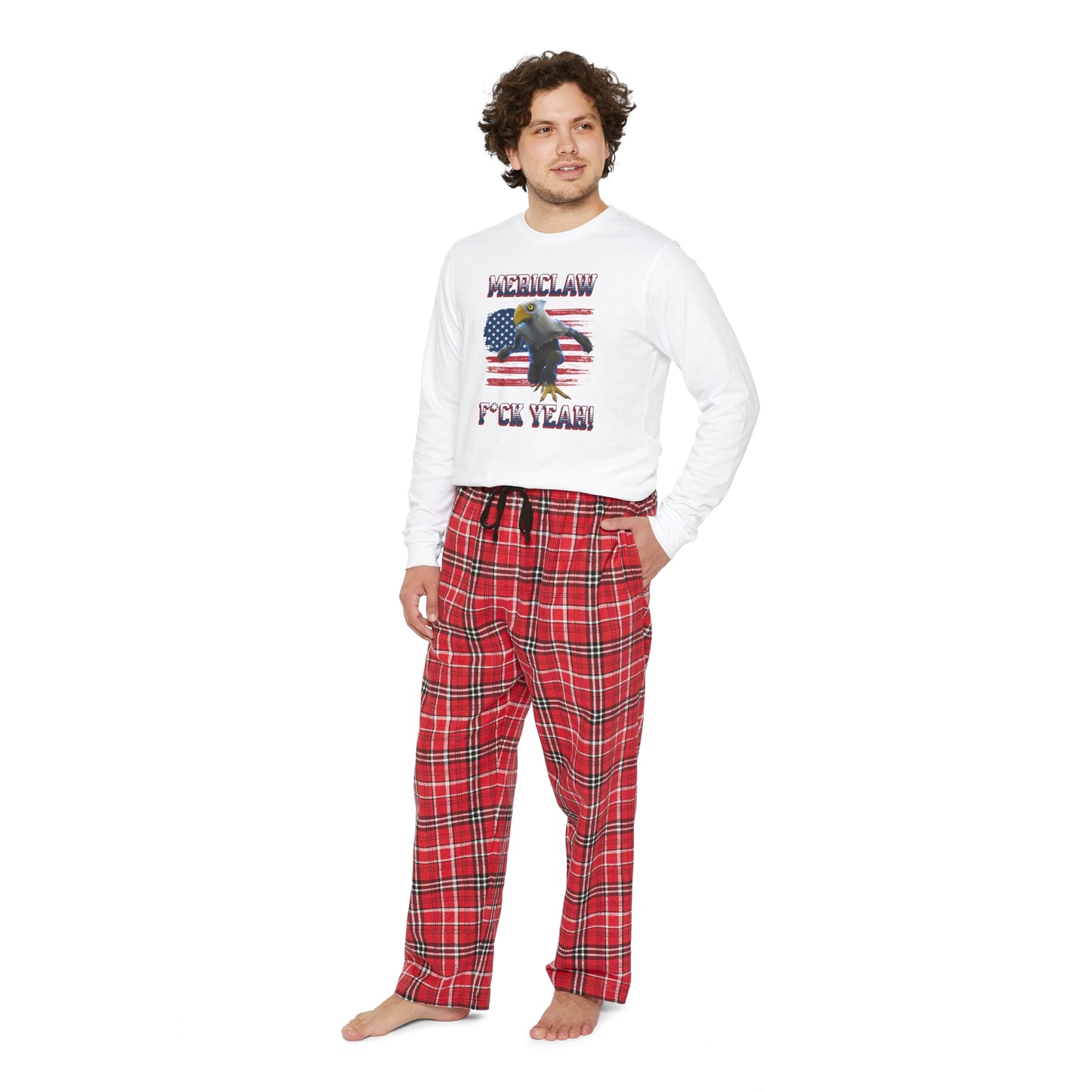 Mericlaw F*ck Yeah - TCG World Metaverse Sprite / American Flag - Men's Long Sleeve Pajama Set