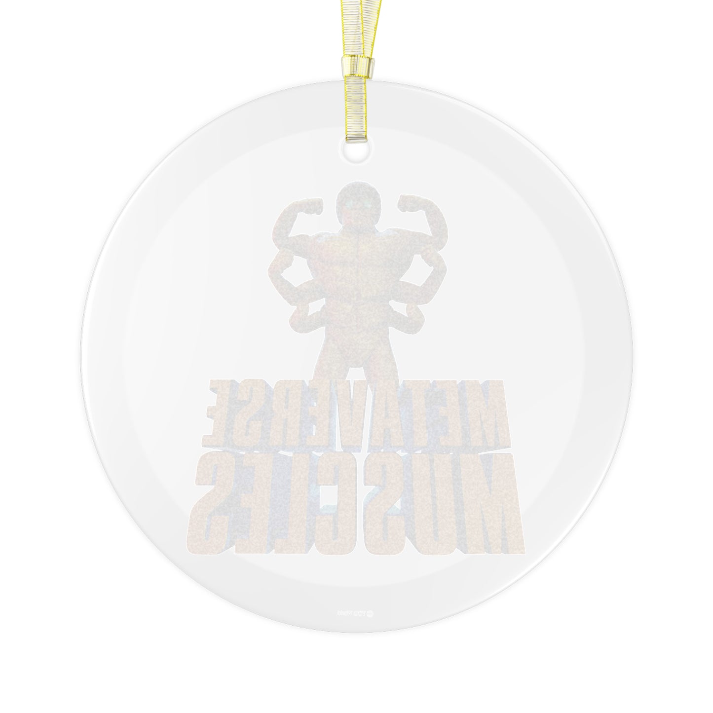 Metaverse Muscles Glass Ornament