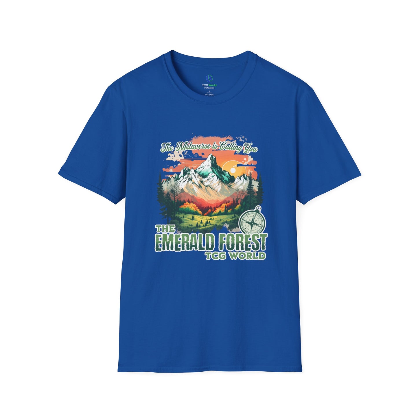The Emerald Forest - The Metaverse Is Calling You - TCG World Unisex Adult Softstyle T-Shirt