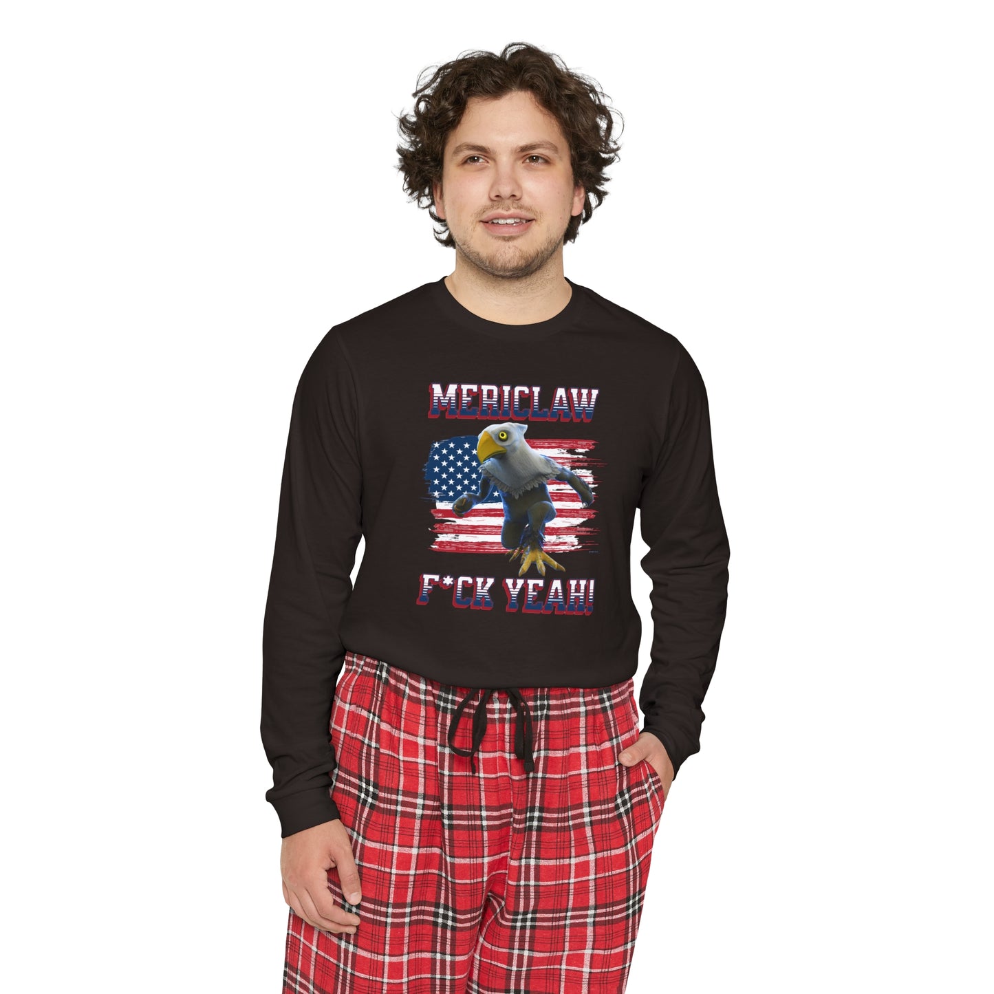 Mericlaw F*ck Yeah - TCG World Metaverse Sprite / American Flag - Men's Long Sleeve Pajama Set
