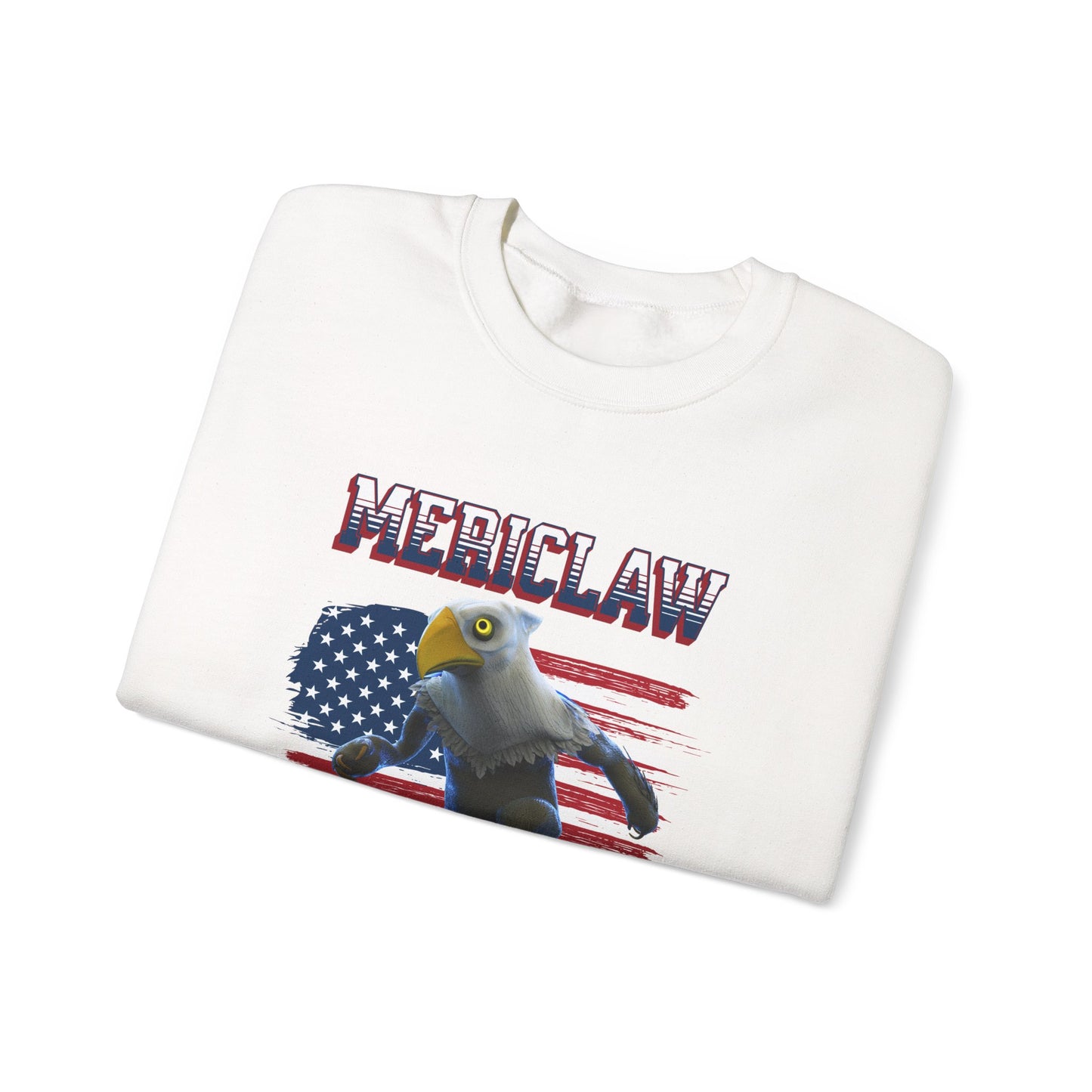 Mericlaw F*ck Yeah (Extra American) - TCG World Metaverse Sprite / American Flag - Adult Unisex Heavy Blend™ Crewneck Sweatshirt