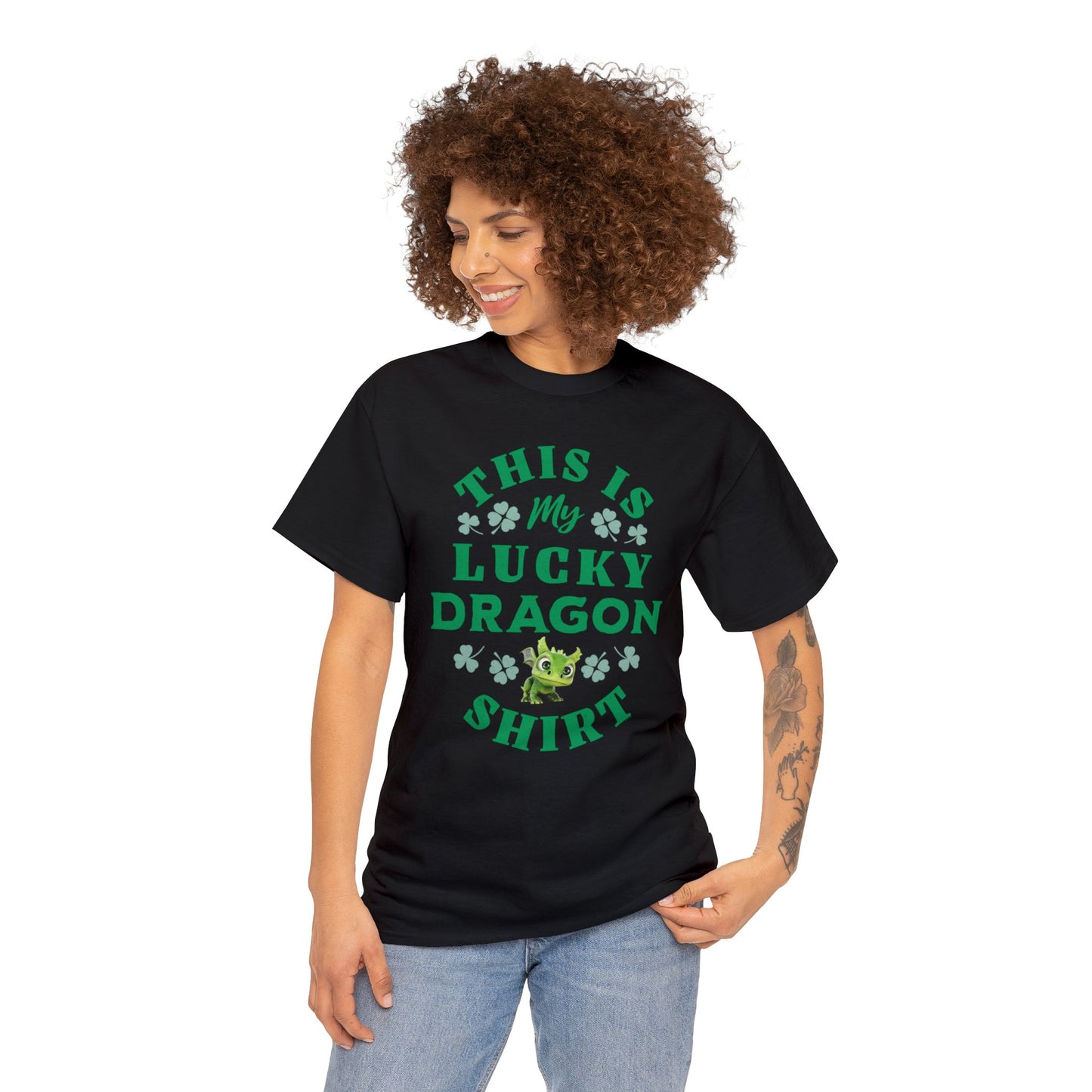 This is my Lucky Dragon Shirt Gaia Saint Patrick's Day Adult Unisex Heavy Cotton Tee
