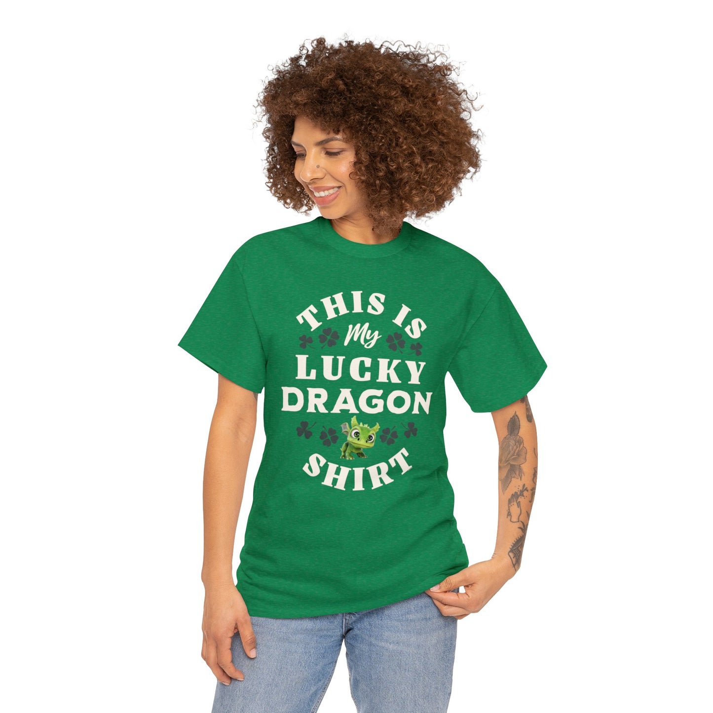 This is my Lucky Dragon Shirt Gaia Saint Patrick's Day Adult Unisex Heavy Cotton Tee