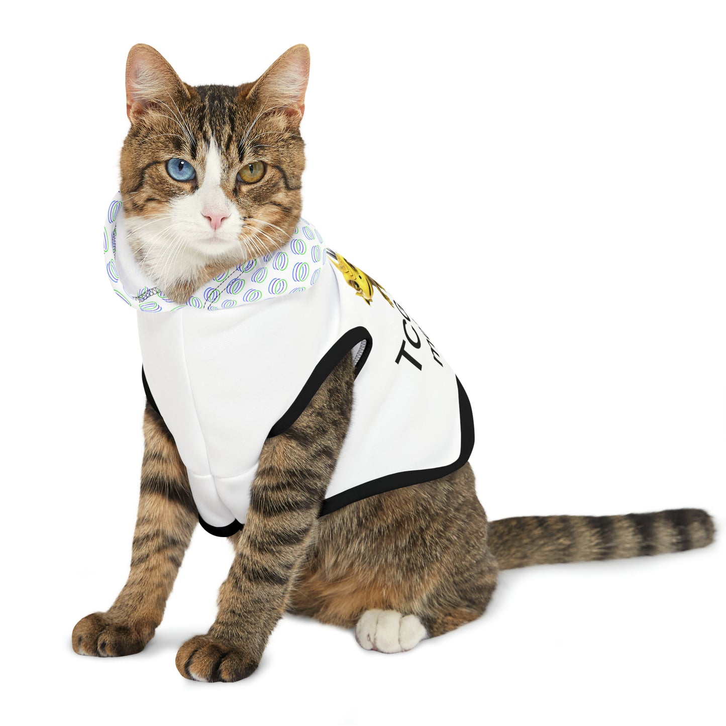 TCG World Metaverse Pet Gear - Phaedra Pet Hoodie for Cats or Dogs (White)