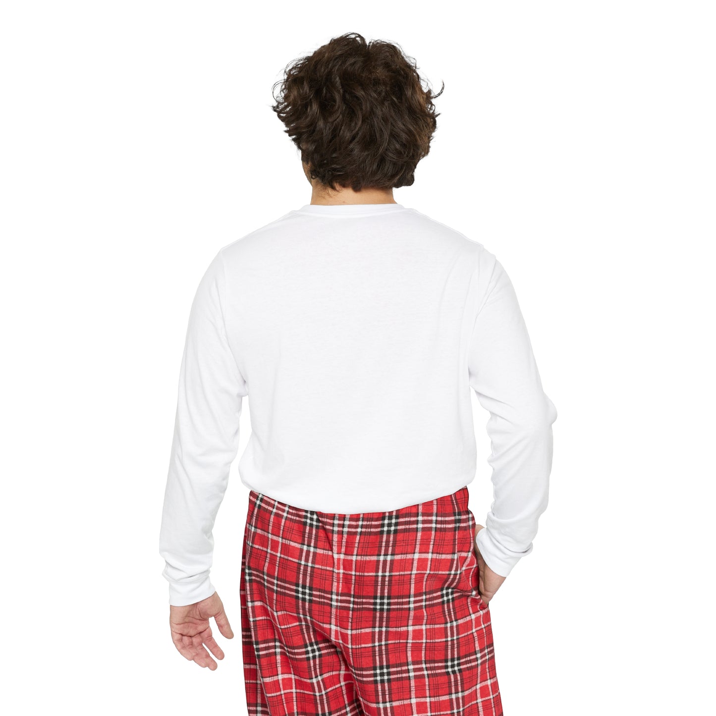 Patriotic American Eagle Sprite In Front of American Flag - Men's Long Sleeve Pajama Set (Mericlaw, TCG World)