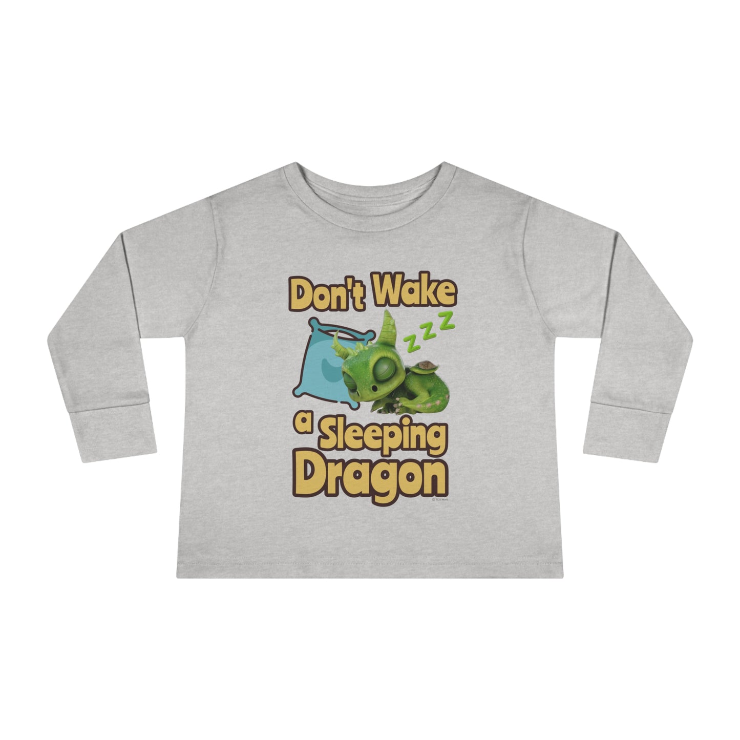 Gaia Don't Wake A Sleeping Dragon Toddler Long Sleeve Shirt