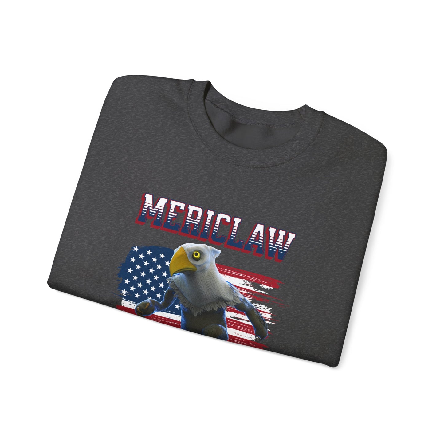 Mericlaw F*ck Yeah (Extra American) - TCG World Metaverse Sprite / American Flag - Adult Unisex Heavy Blend™ Crewneck Sweatshirt
