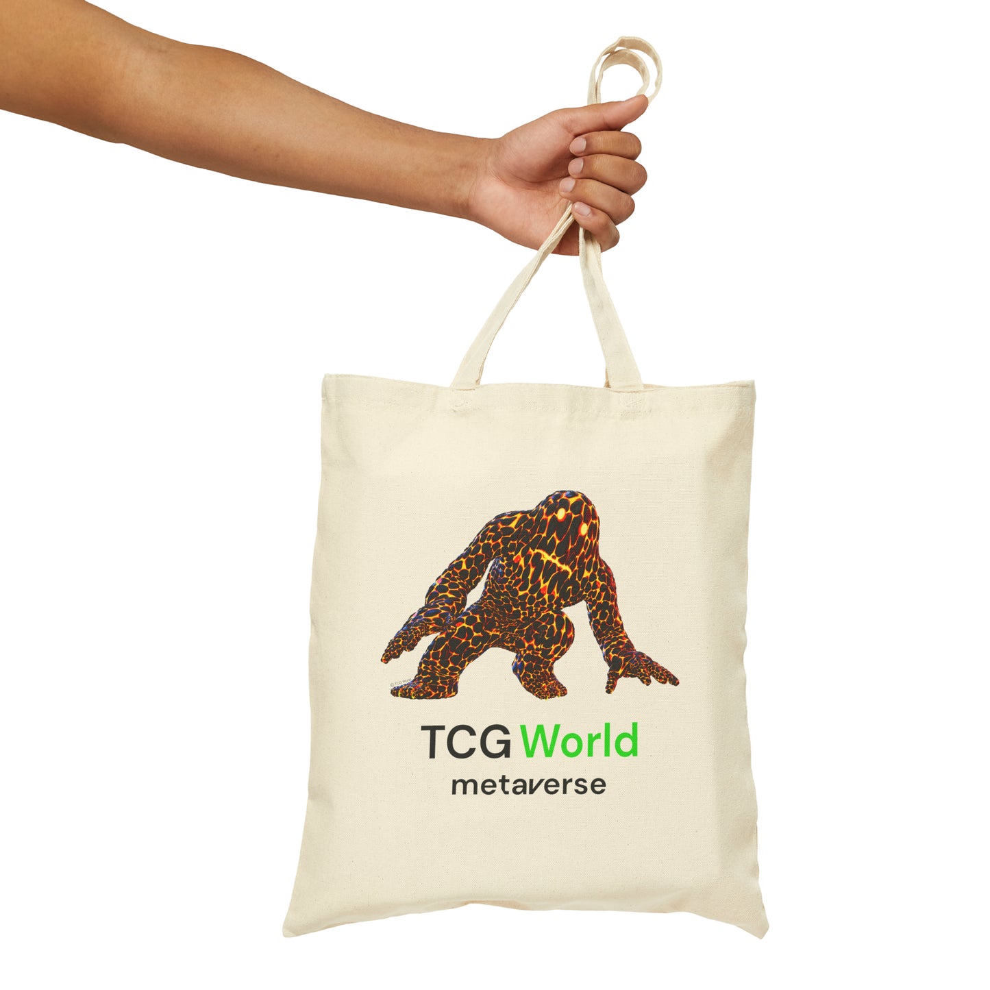 Lava Man - TCG World Metaverse Sprite Canvas Tote Bag