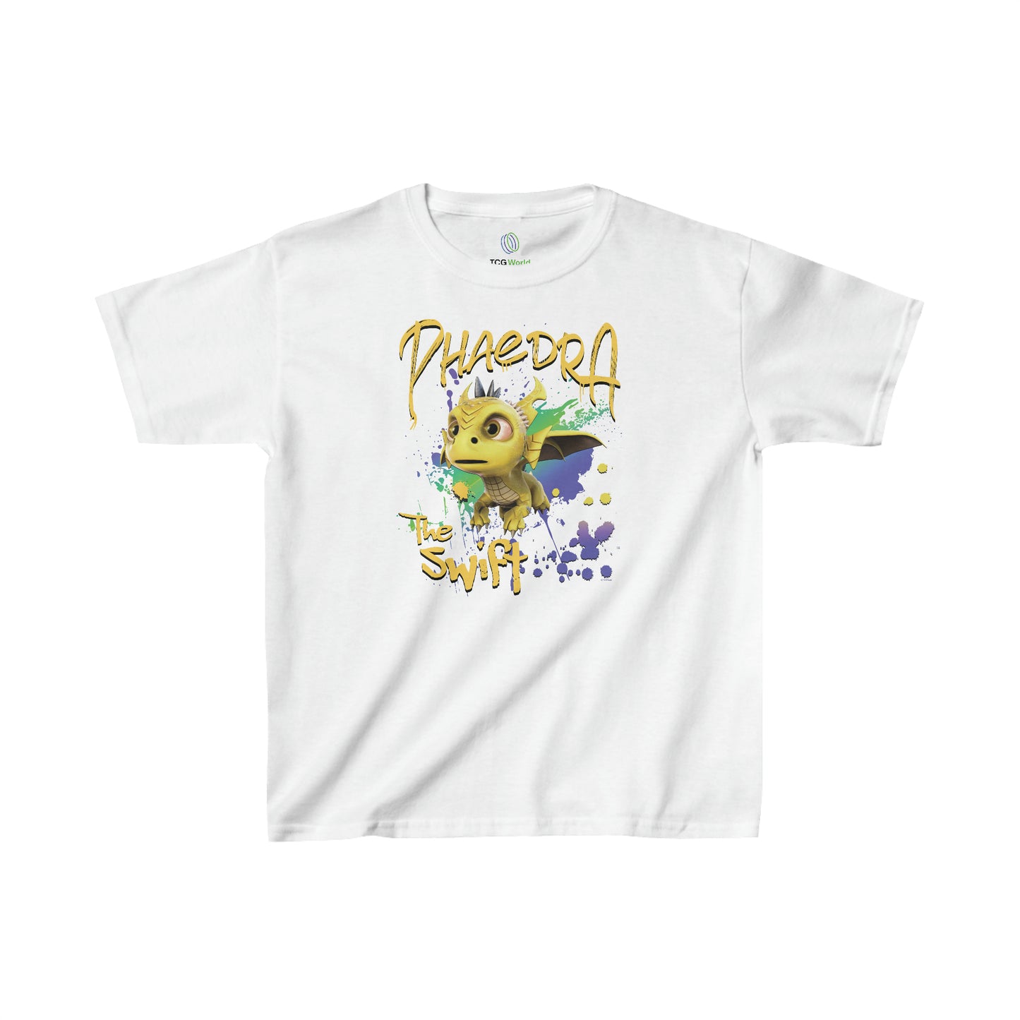 Phaedra The Swift Paint Splatter - Kids Heavy Cotton™ Tee T-Shirt