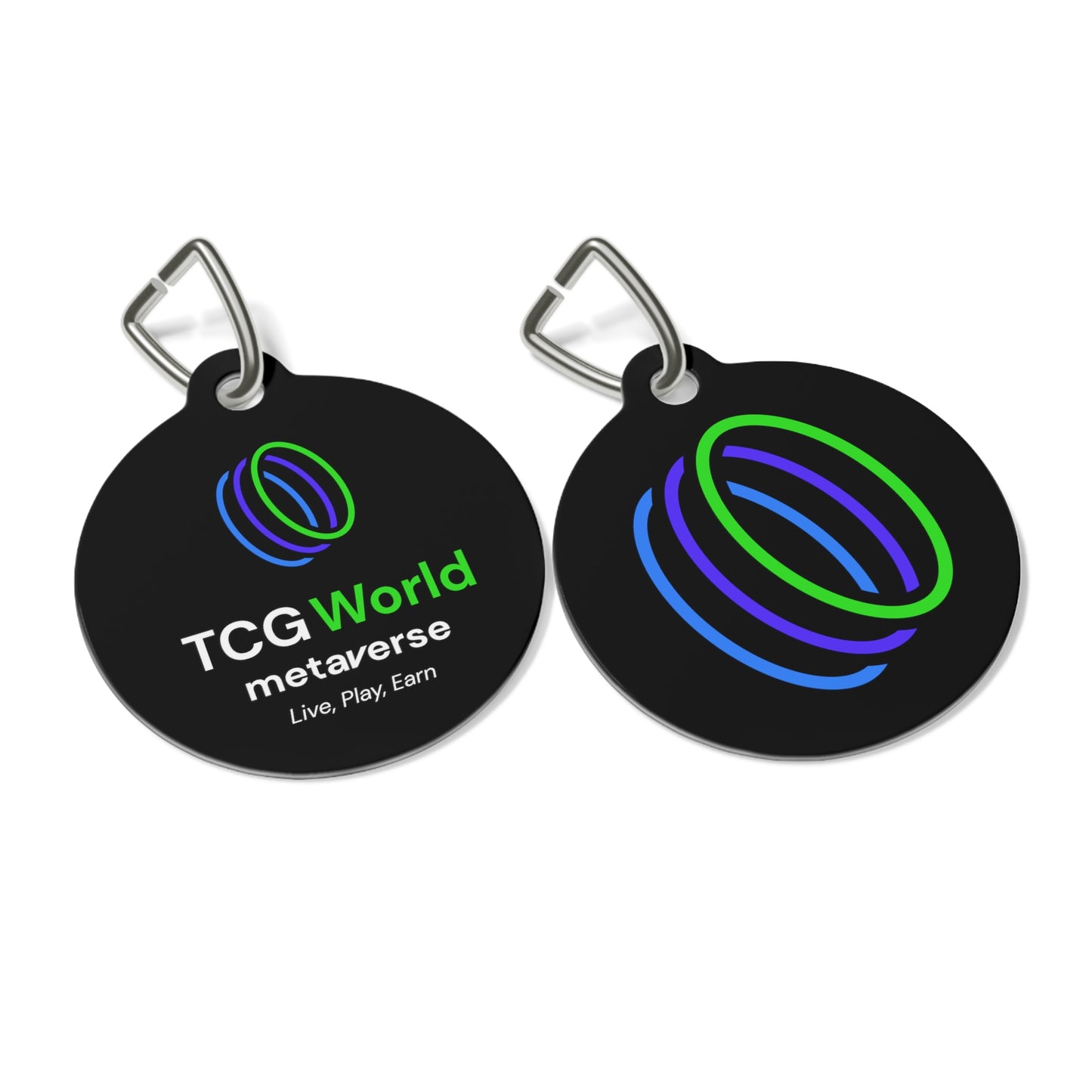 TCG World Metaverse Pet Gear - Pet Tag for Cats or Dogs (Black)