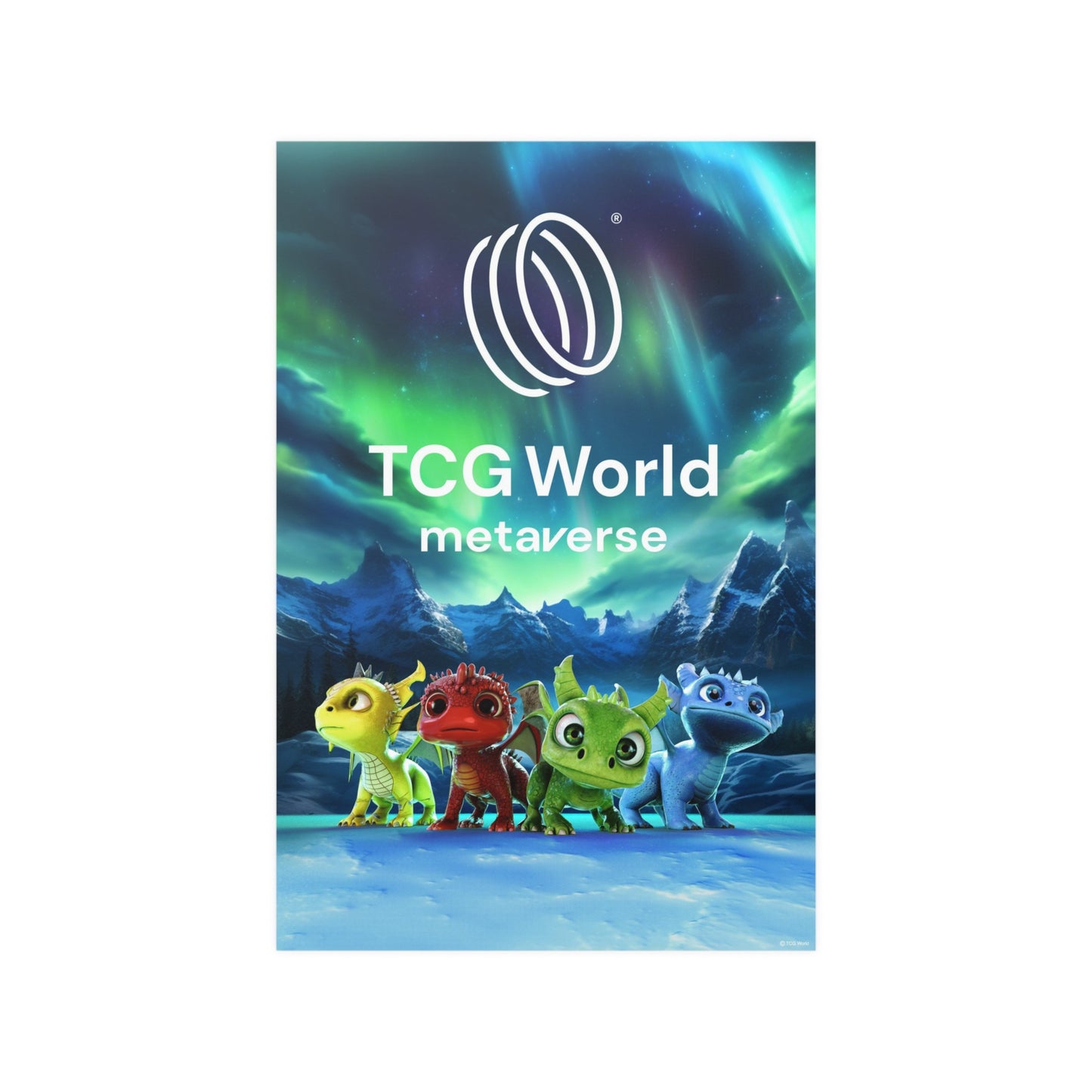 TCG World Baby Dragons Satin Poster (White Logo)